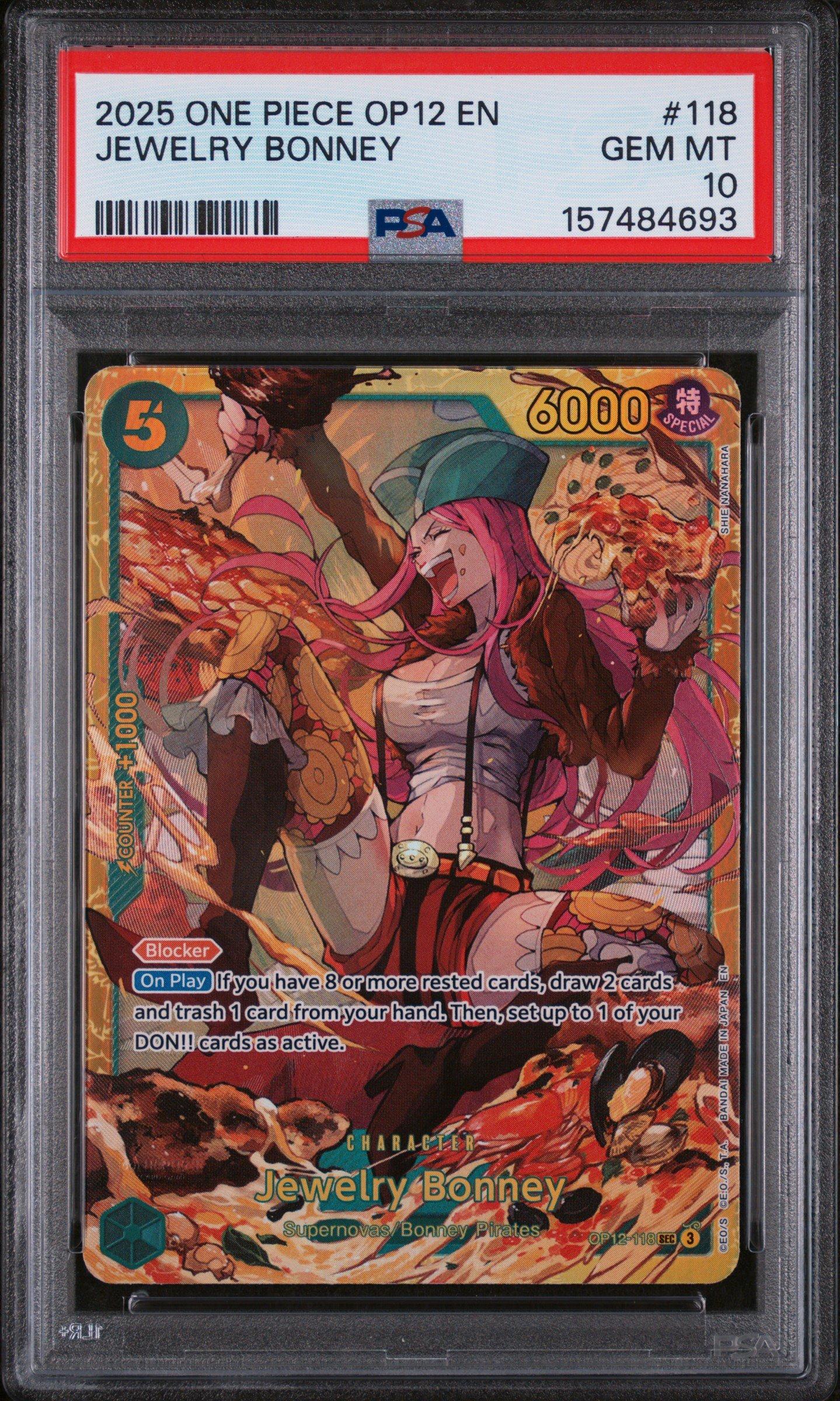 2025 One Piece Op12-legacy Of The Master 118 Jewelry Bonney PSA 10