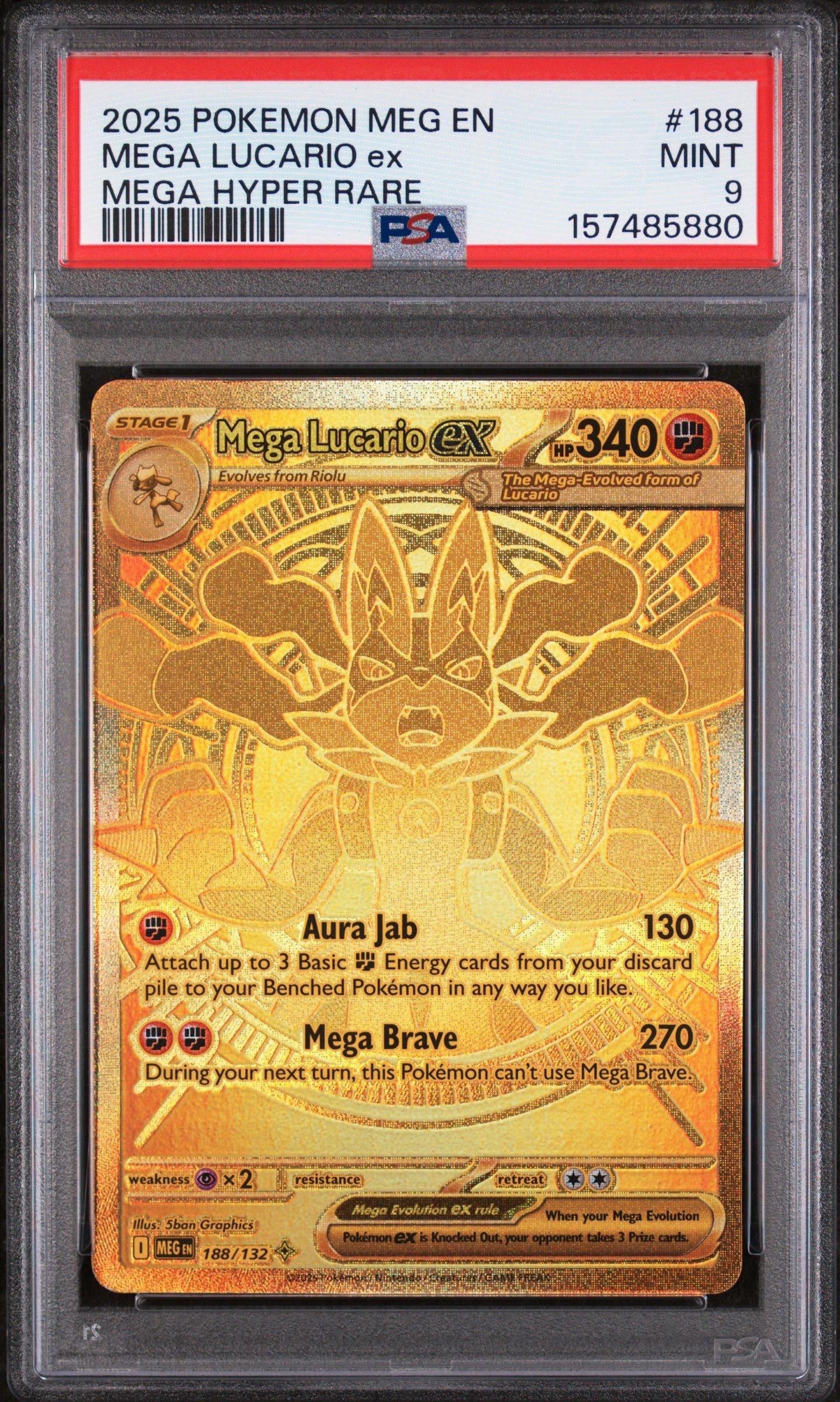 2025 Pokemon Meg En-mega Evolution 188 Mega Lucario Ex Mega Hyper