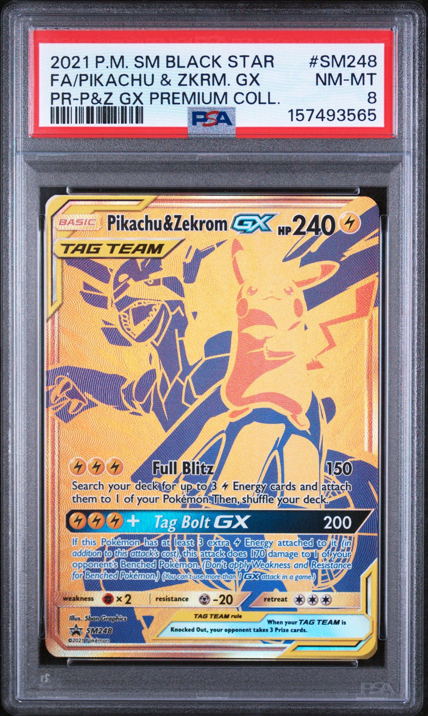 2021 Pokemon Sm Black Star Promo Sm248 Full Art/pikachu & Zekrom