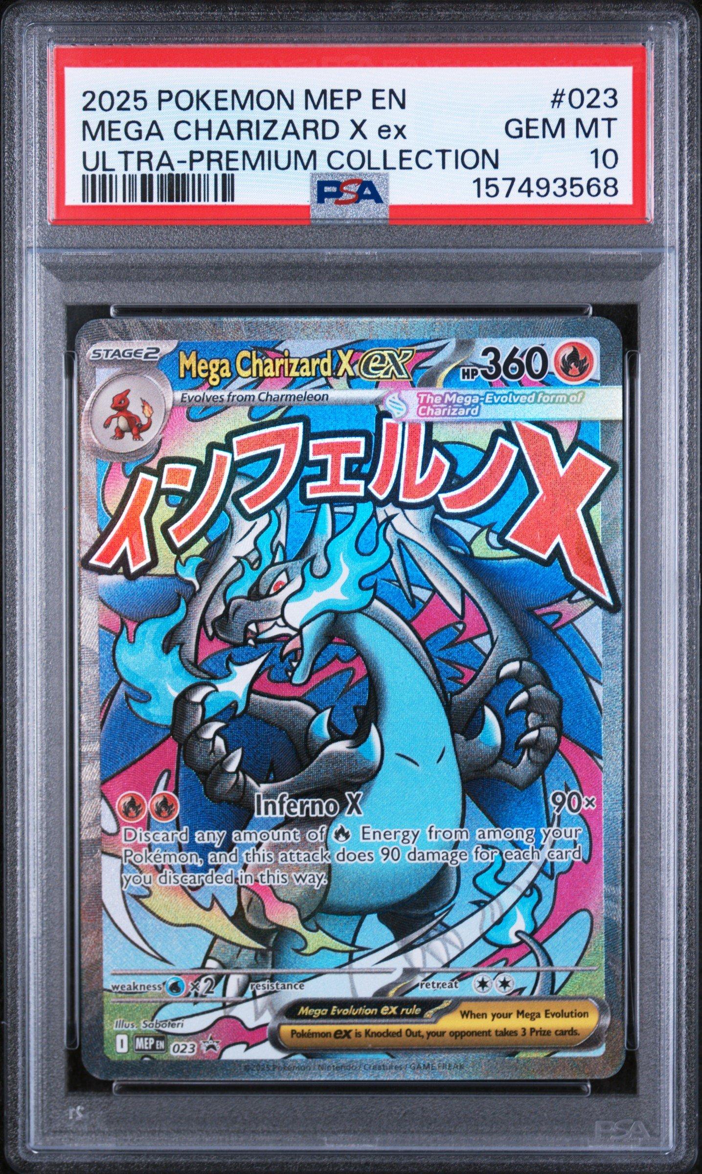 2025 Pokemon Mep En-me Black Star Promo 023 Mega Charizard X Ex