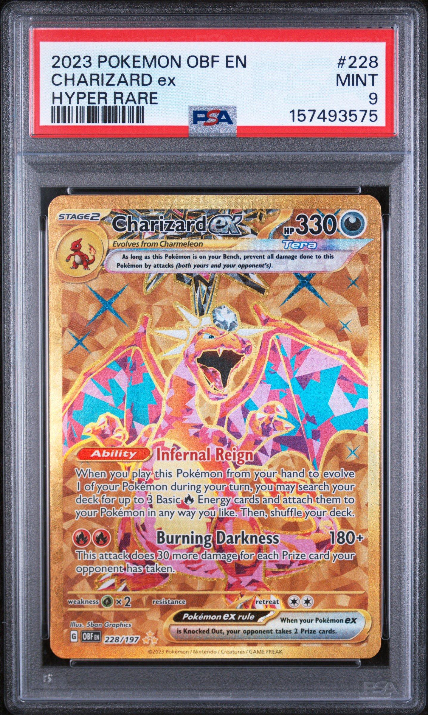2023 Pokemon Obf En-obsidian Flames 228 Charizard Ex Hyper Rare PSA 9  Graded Card | GameStop