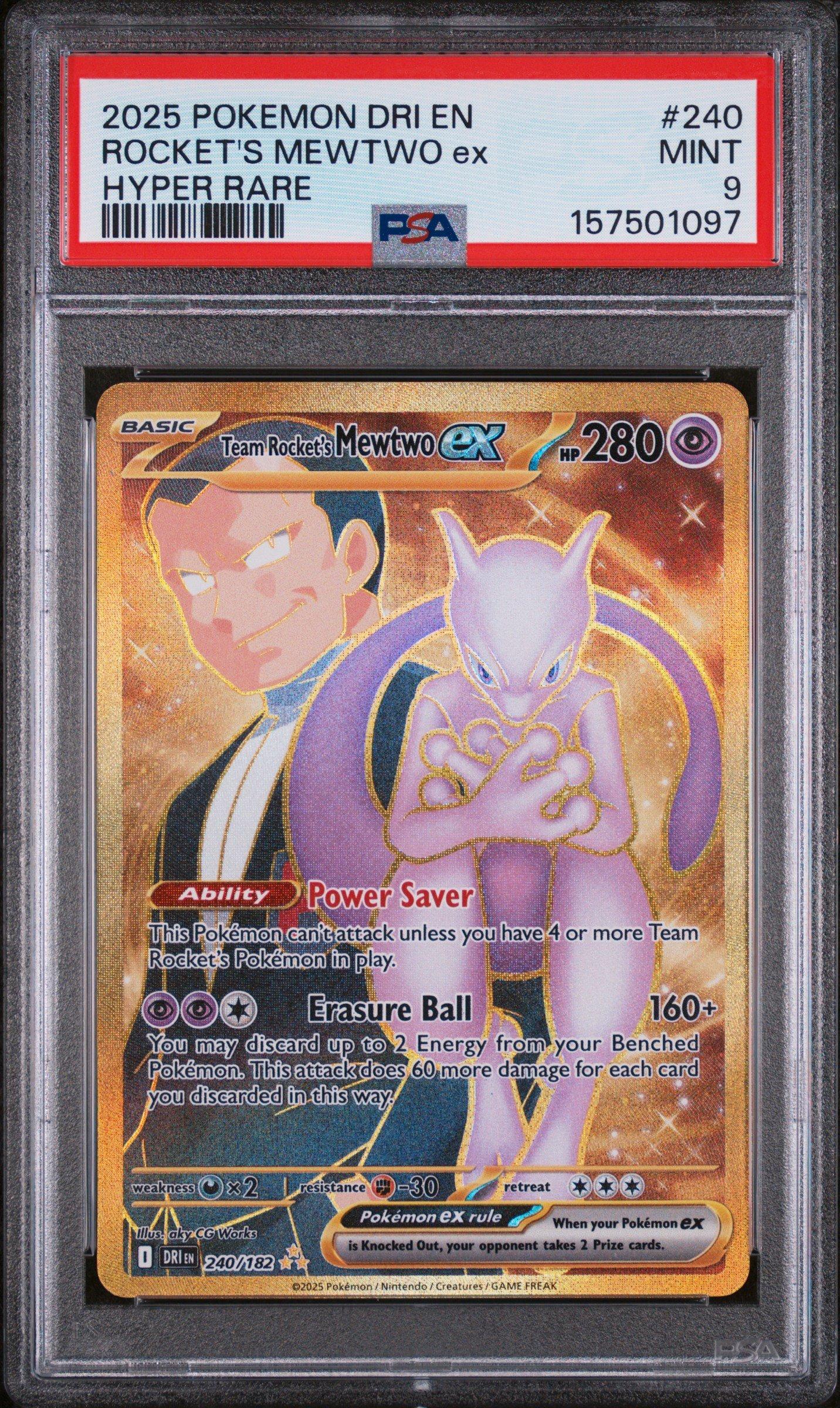 2025 Pokemon Dri En-destined Rivals 240 Team Rocket's Mewtwo Ex