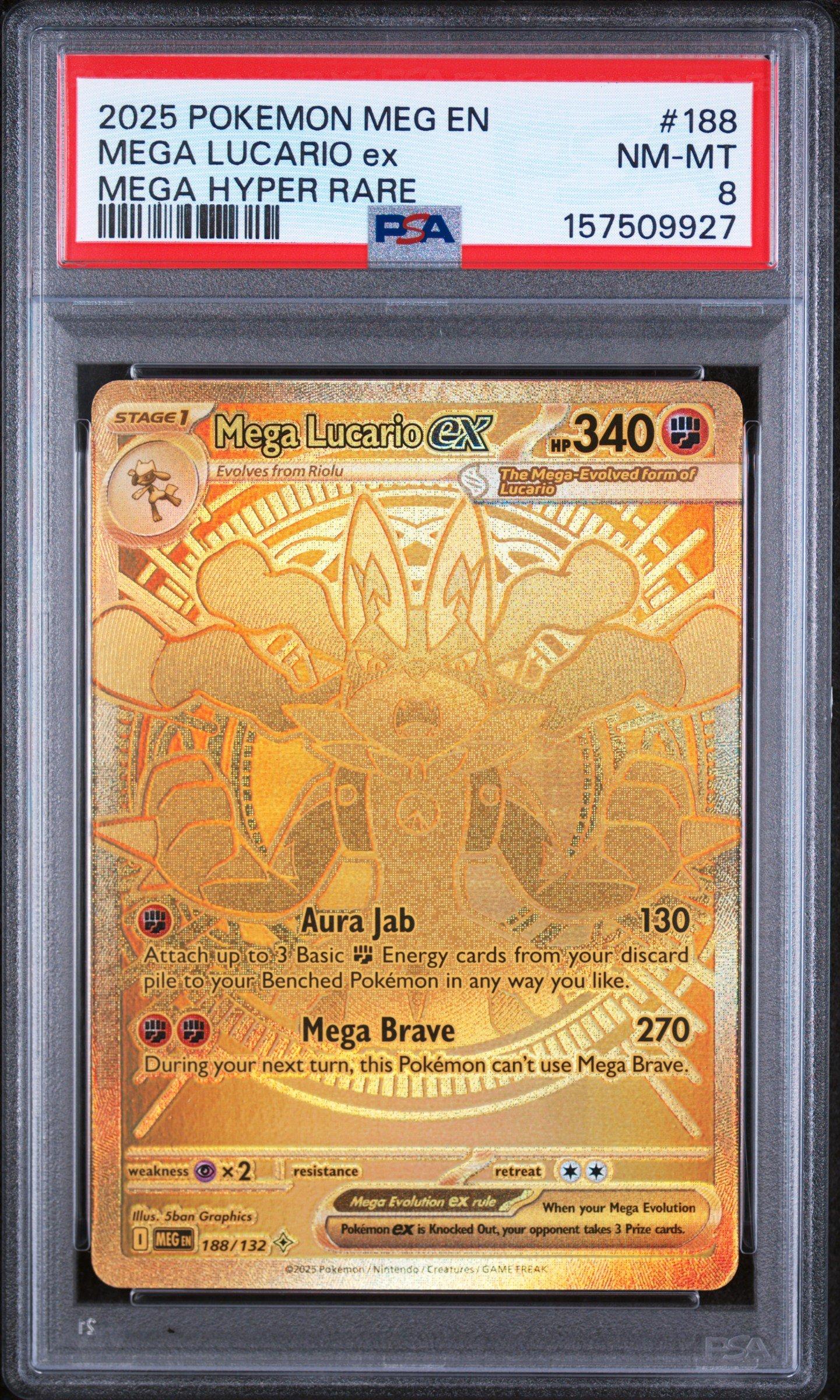 2025 Pokemon Meg En-mega Evolution 188 Mega Lucario Ex Mega Hyper