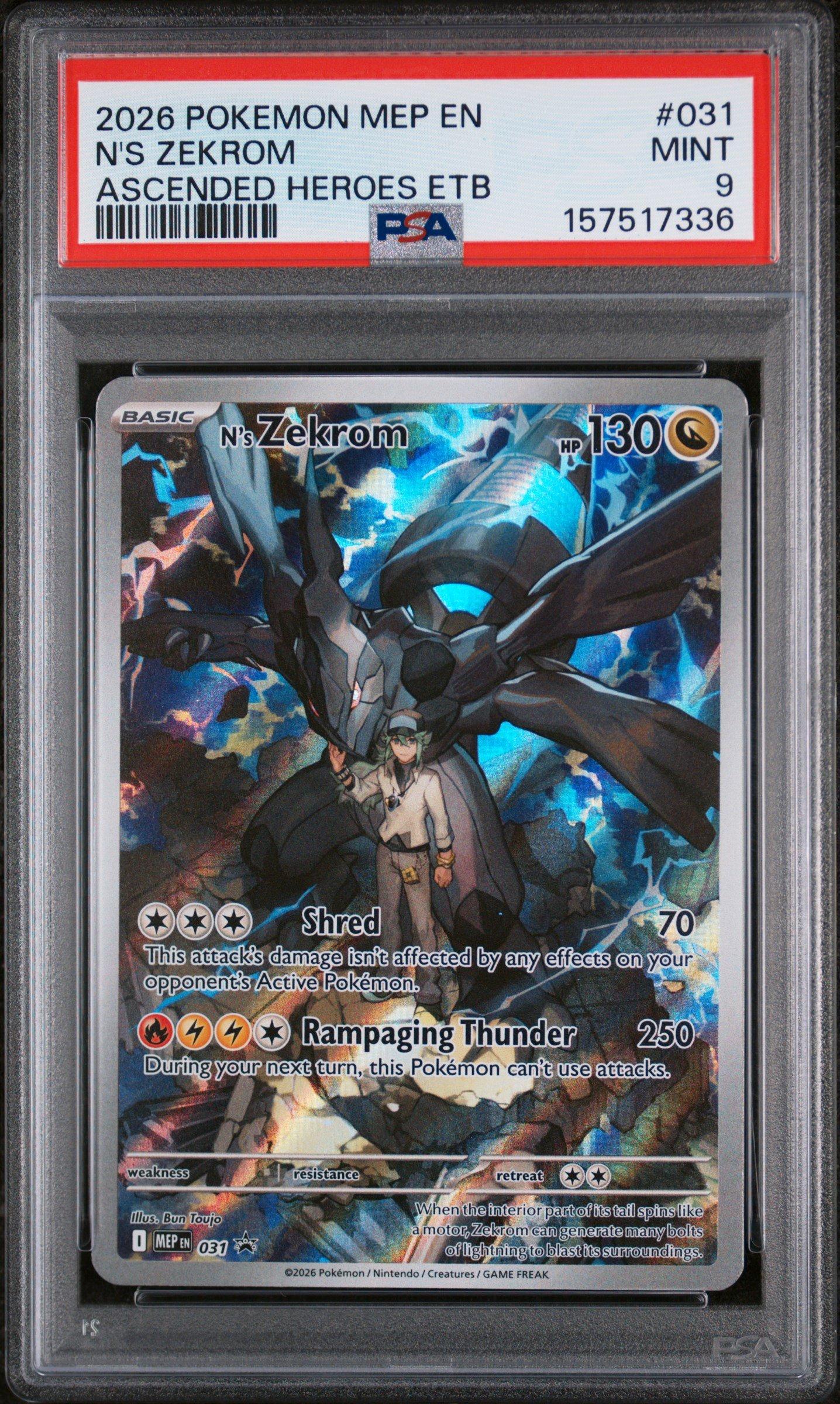 2026 Pokemon Mep En-me Black Star Promo 031 N's Zekrom Ascended