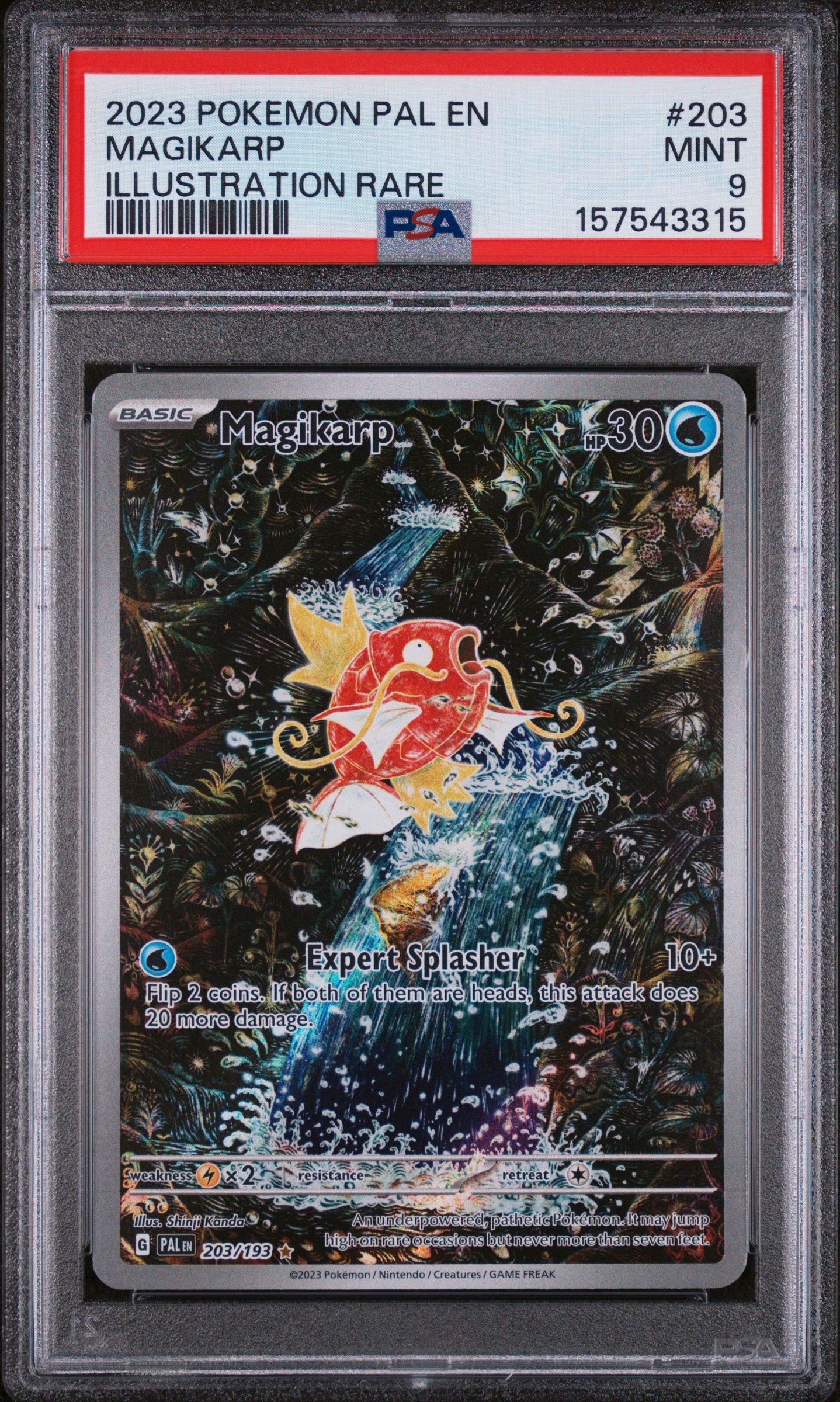 2023 Pokemon Paldea Evolved 203 Magikarp Illustration Rare PSA 9