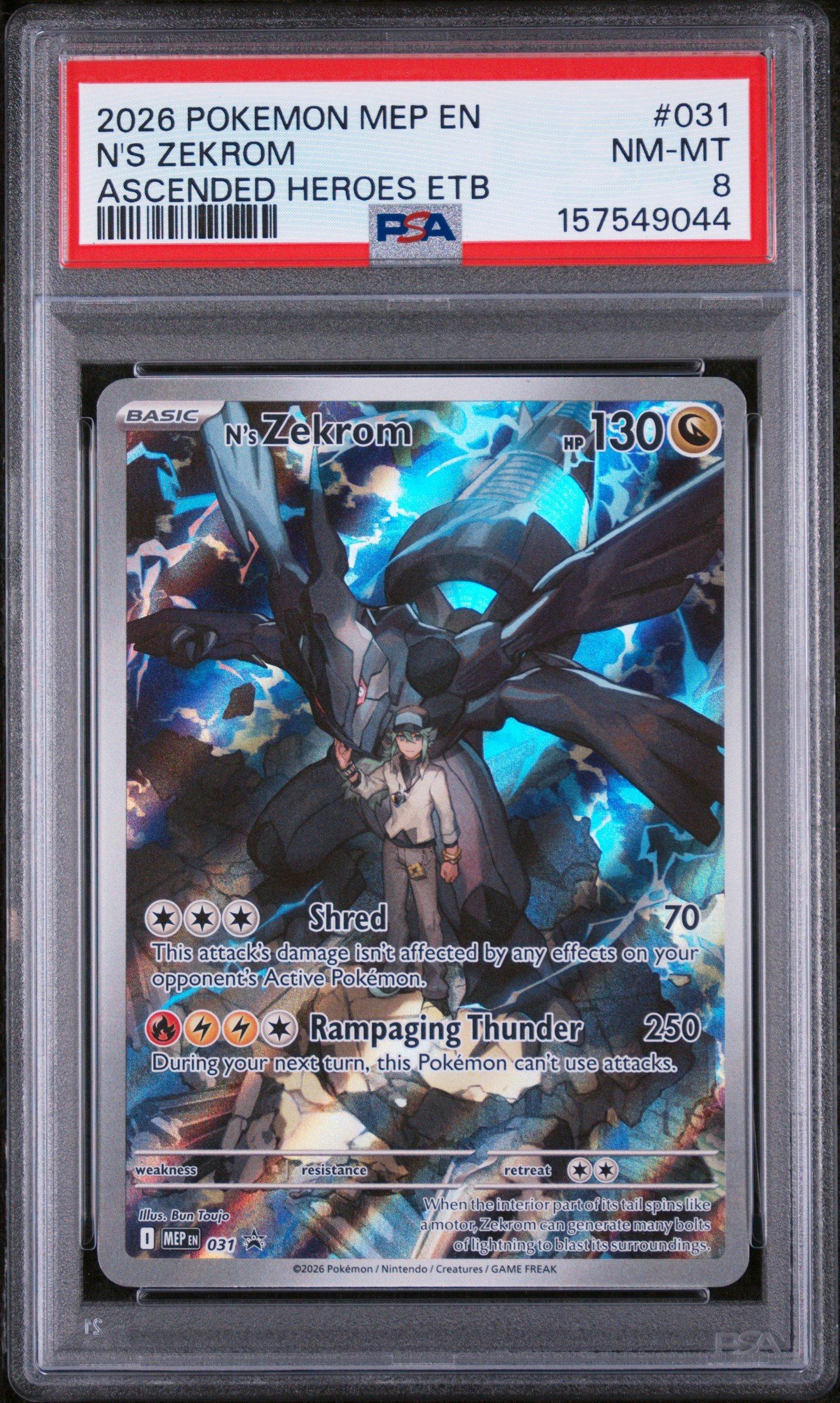 2026 Pokemon Mep En-me Black Star Promo 031 N's Zekrom Ascended