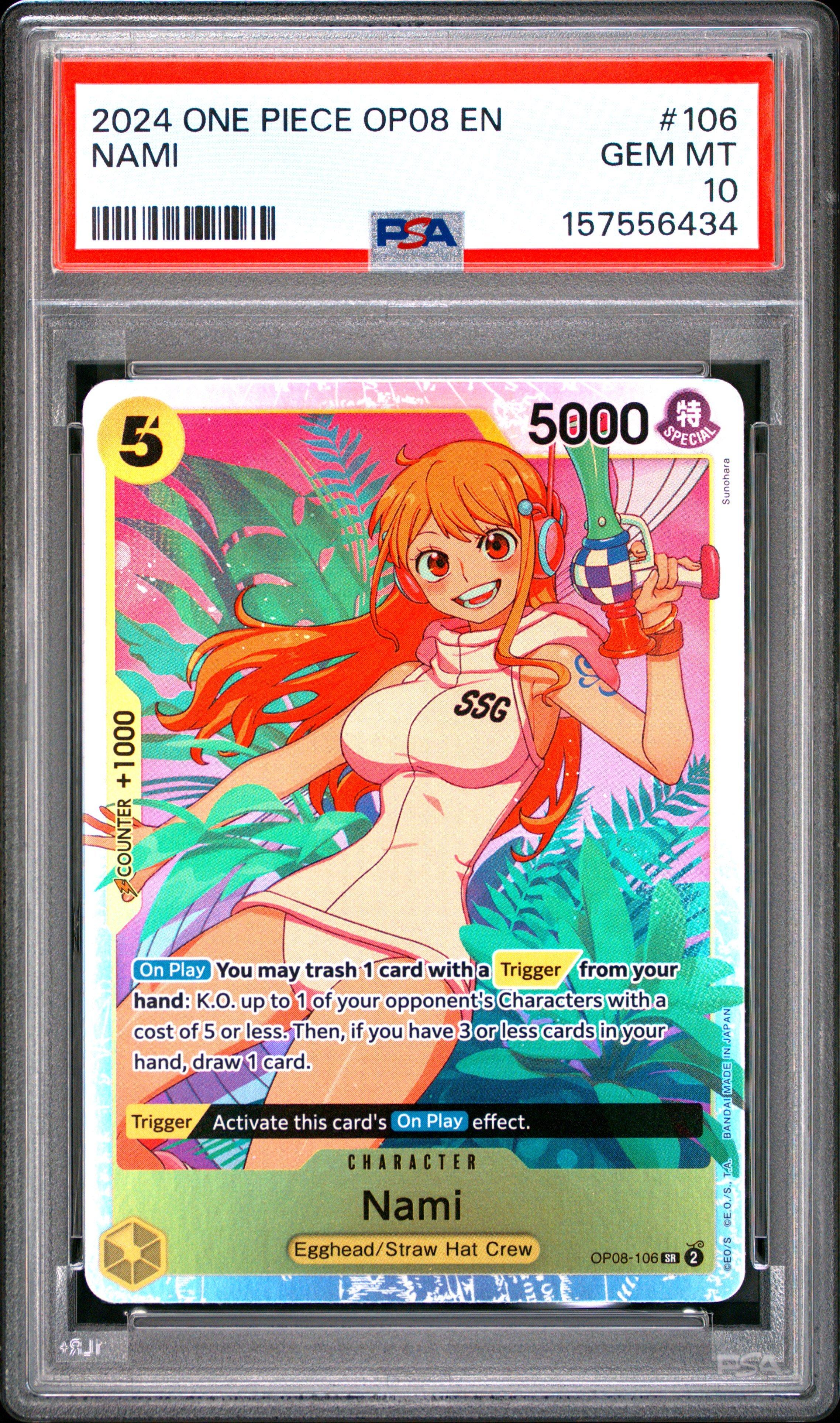 2024 One Piece Op08-two Legends 106 Nami PSA 10 Graded Card | GameStop