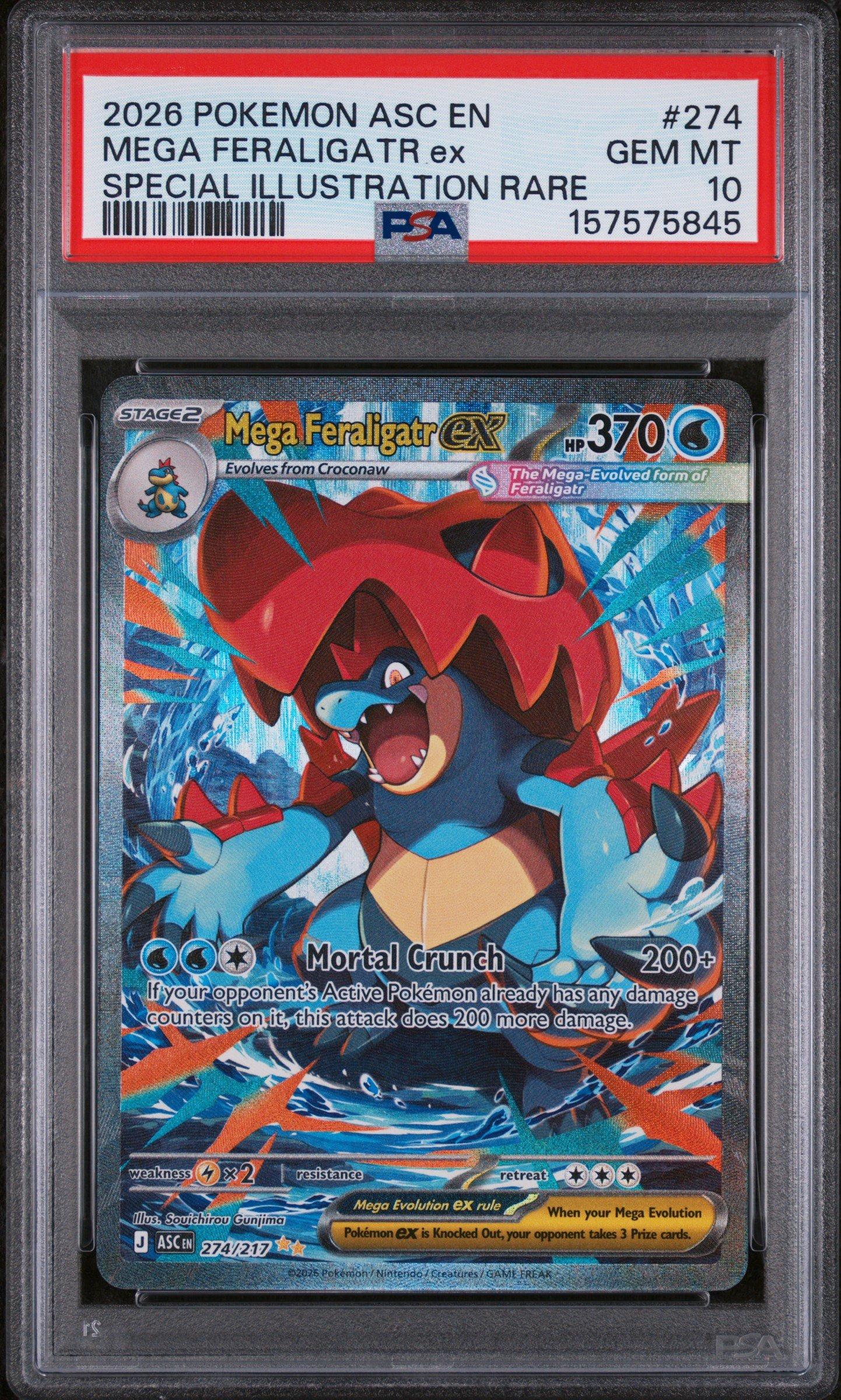 2026 Pokemon Asc En-ascended Heroes 274 Mega Feraligatr Ex Special