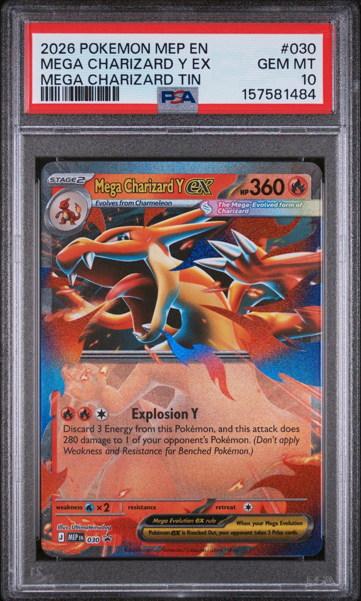 2026 Pokemon Mep En-me Black Star Promo 030 Mega Charizard Y Ex