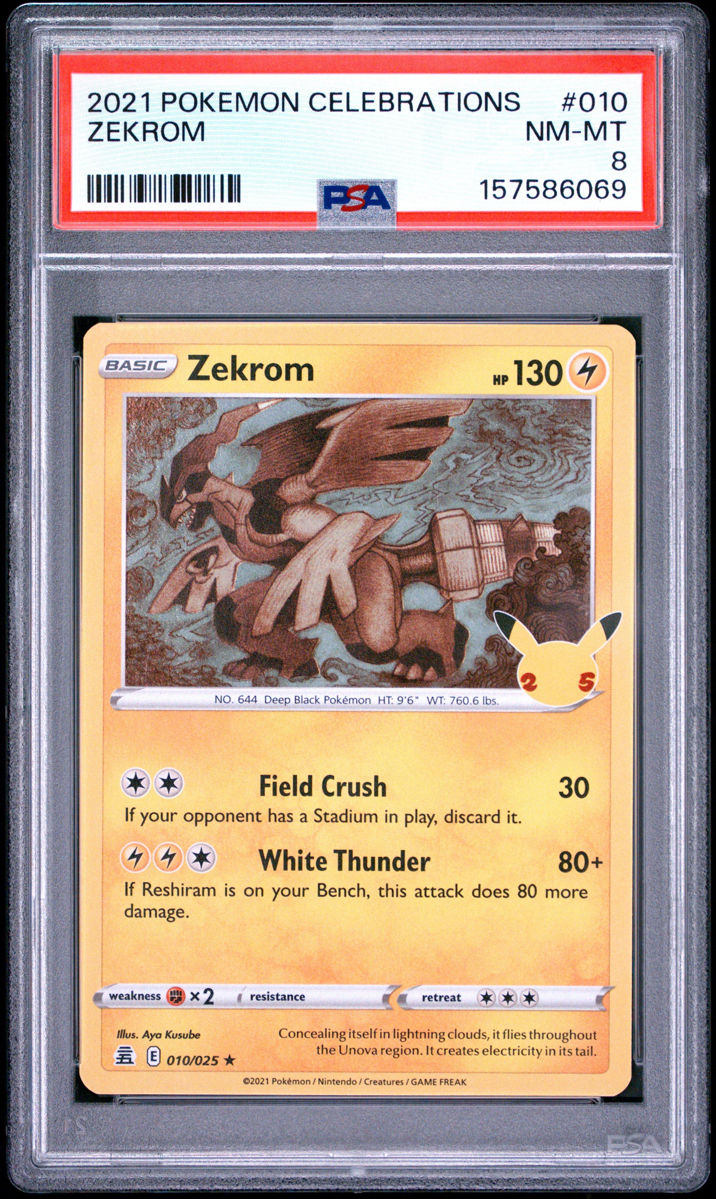 2021 Pokemon Celebrations 010 Zekrom PSA 8 Graded Card | GameStop