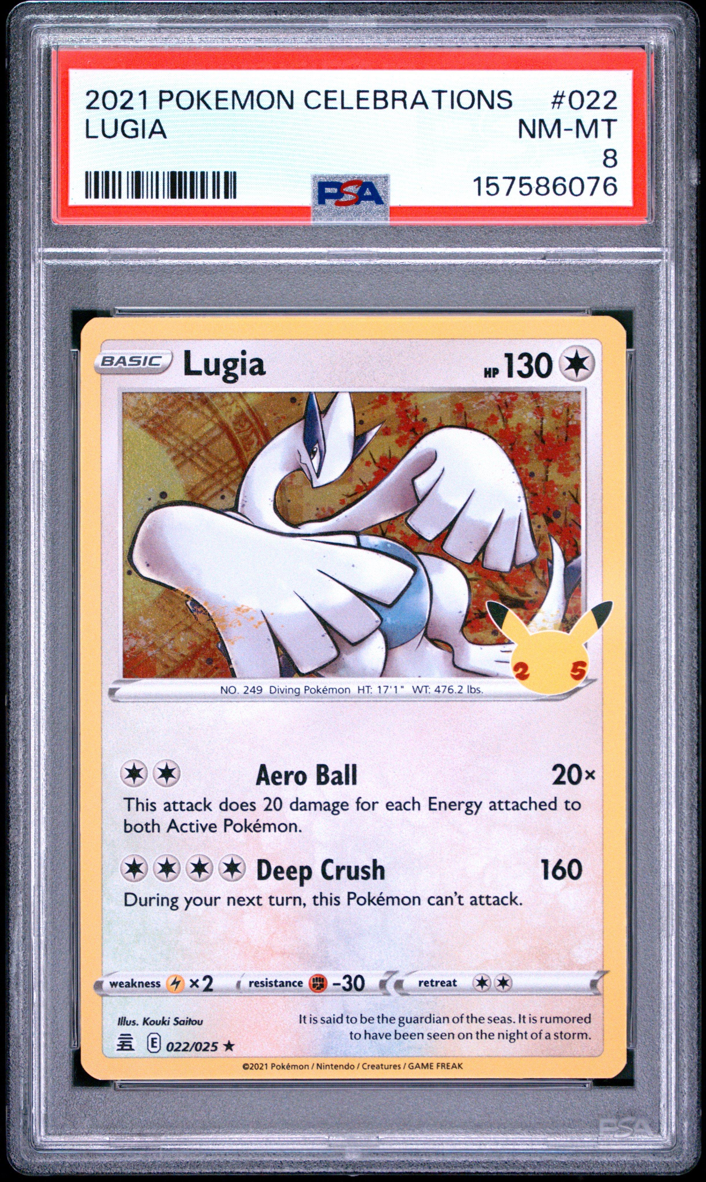 2021 Pokemon Celebrations 022 Lugia PSA 8 Graded Card | GameStop