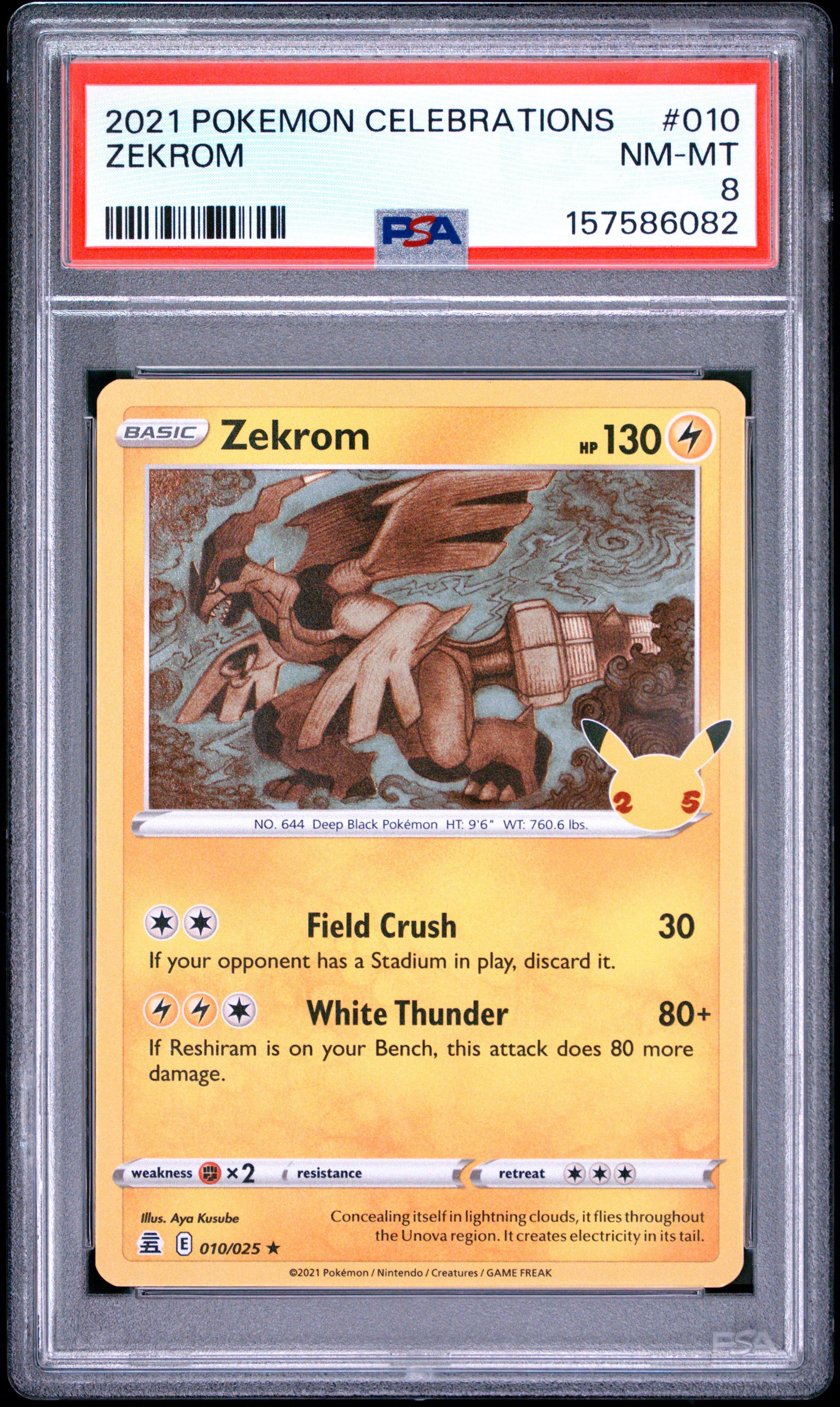 2021 Pokemon Celebrations 010 Zekrom PSA 8 Graded Card | GameStop