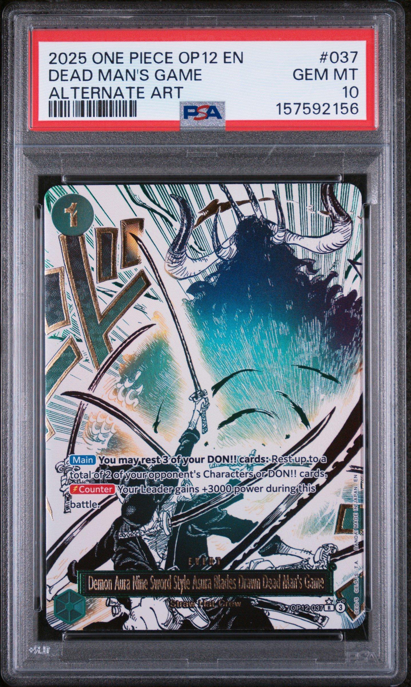2025 One Piece Op12-legacy Of The Master 037 Demon Aura Nine-sword