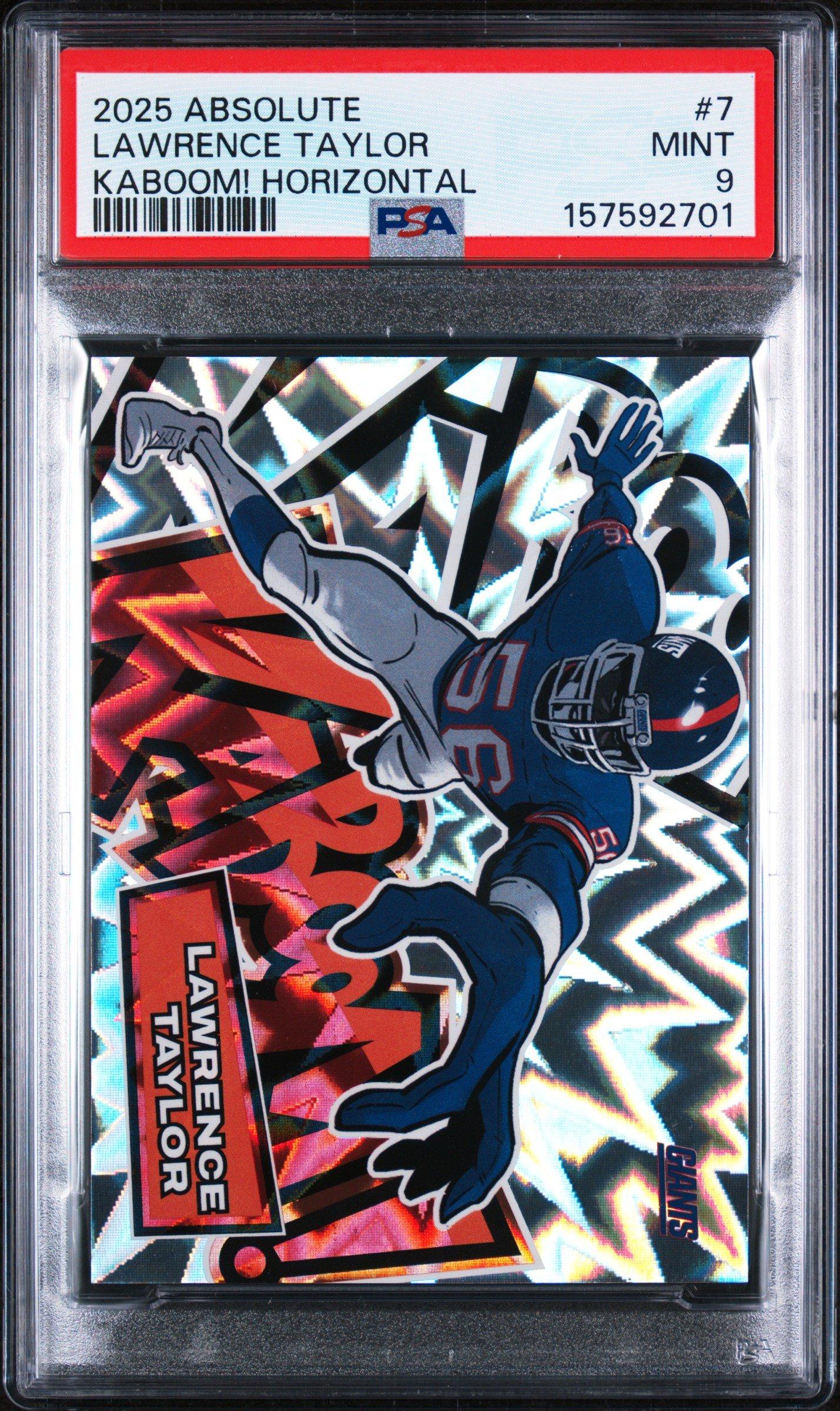 2025 Panini Absolute Kaboom Horizontal 7 Lawrence Taylor PSA 9