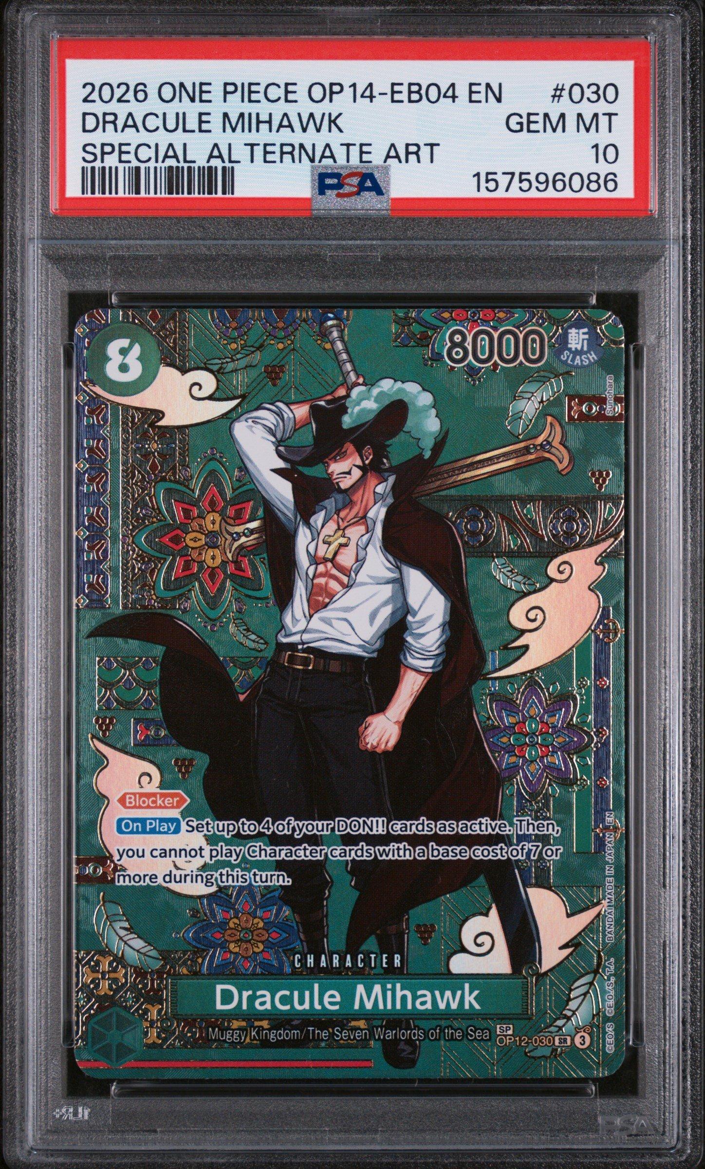 2026 One Piece Op14-eb04-the Azure Sea's Seven 030 Dracule Mihawk