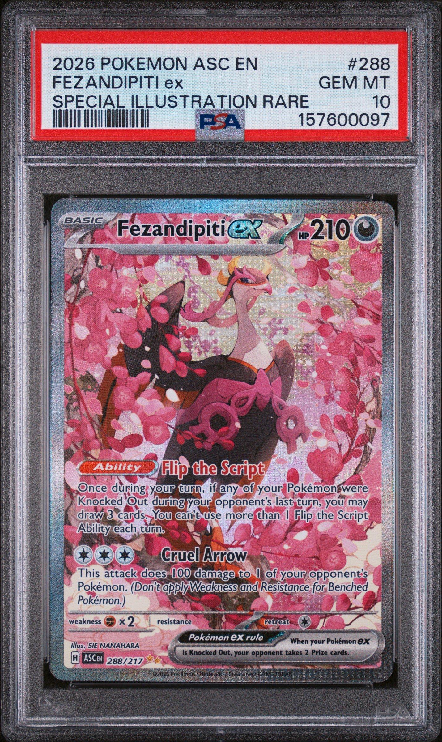 2026 Pokemon Asc En-ascended Heroes 288 Fezandipiti Ex Special