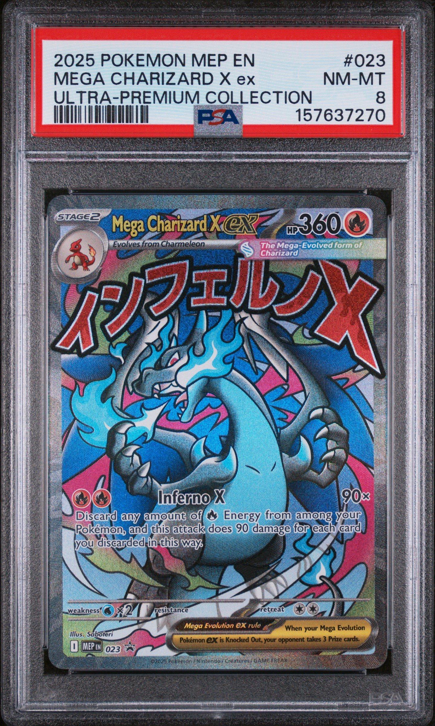 2025 Pokemon Mep En-me Black Star Promo 023 Mega Charizard X Ex