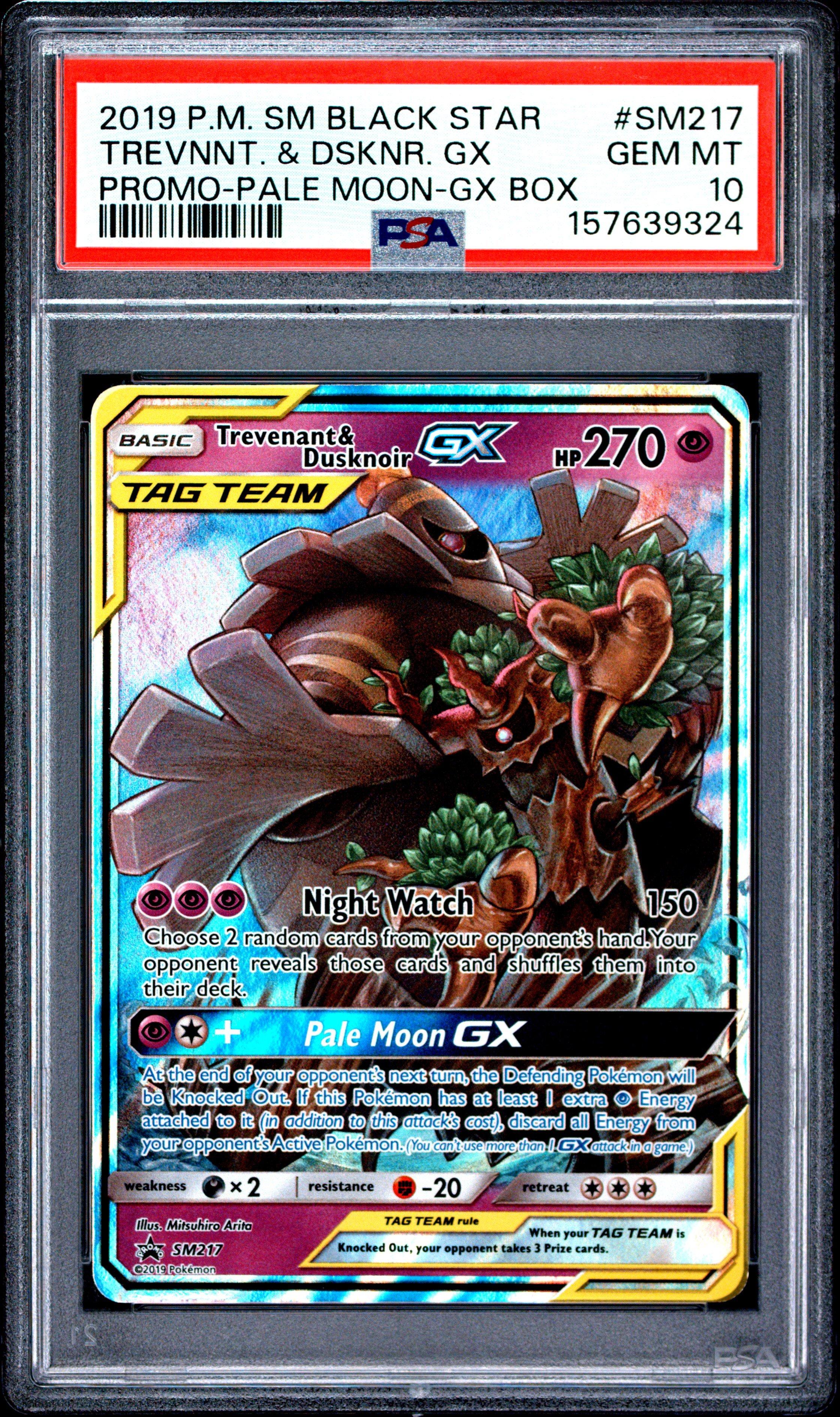 2019 Pokemon Sm Black Star Promo Sm217 Trevenant & Dusknoir Gx
