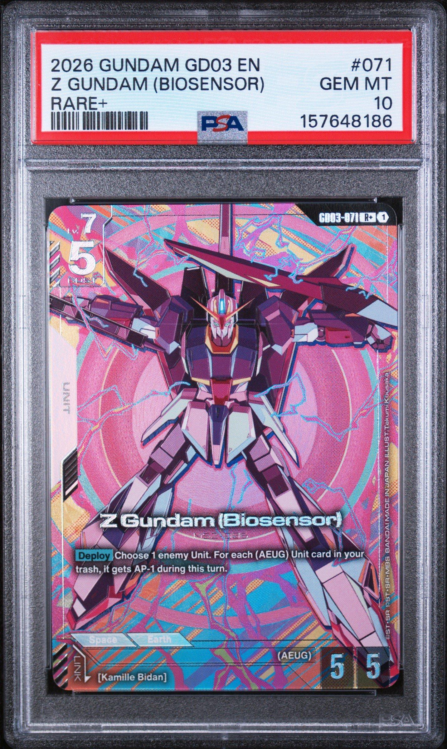 2026 Gundam Gd03-steel Requiem 071 Z Gundam (biosensor) Rare+ PSA