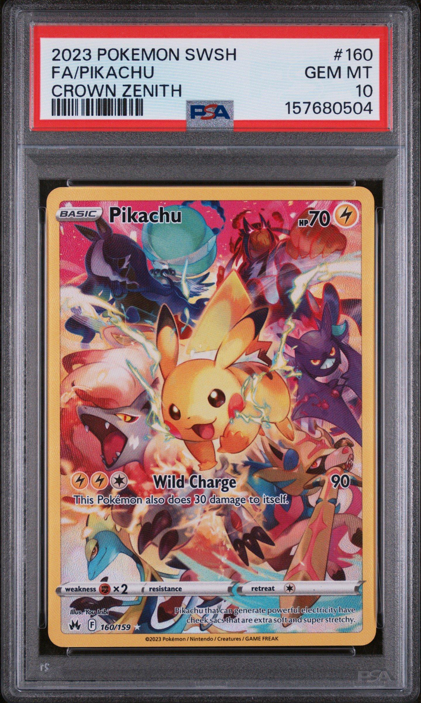 2023 Pokemon Sword And Shield Crown Zenith 160 Full Art/pikachu