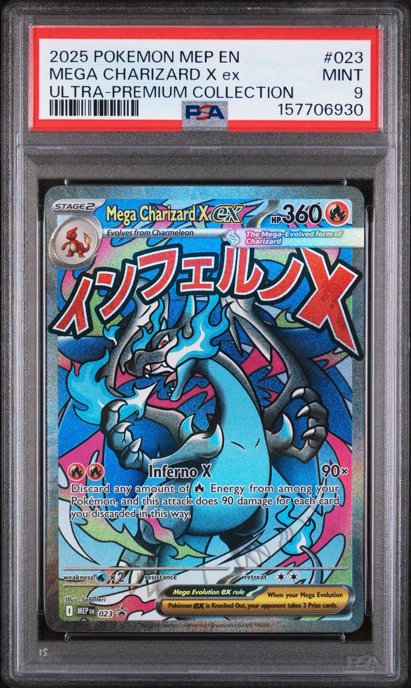 2025 Pokemon Mep En-me Black Star Promo 023 Mega Charizard X Ex