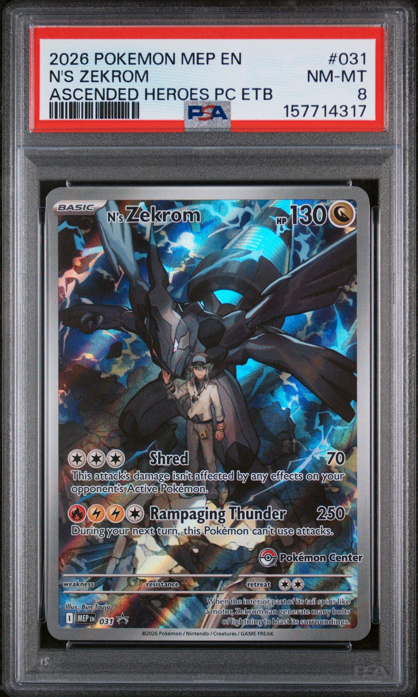 2026 Pokemon Mep En-me Black Star Promo 031 N's Zekrom Ascended