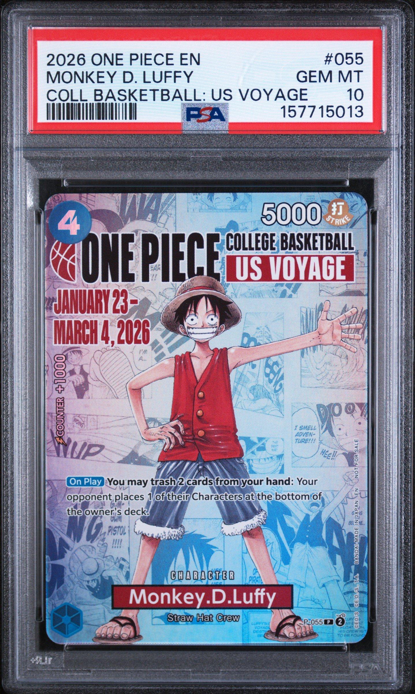 2026 One Piece Promos 055 Monkey D. Luffy One Piece College