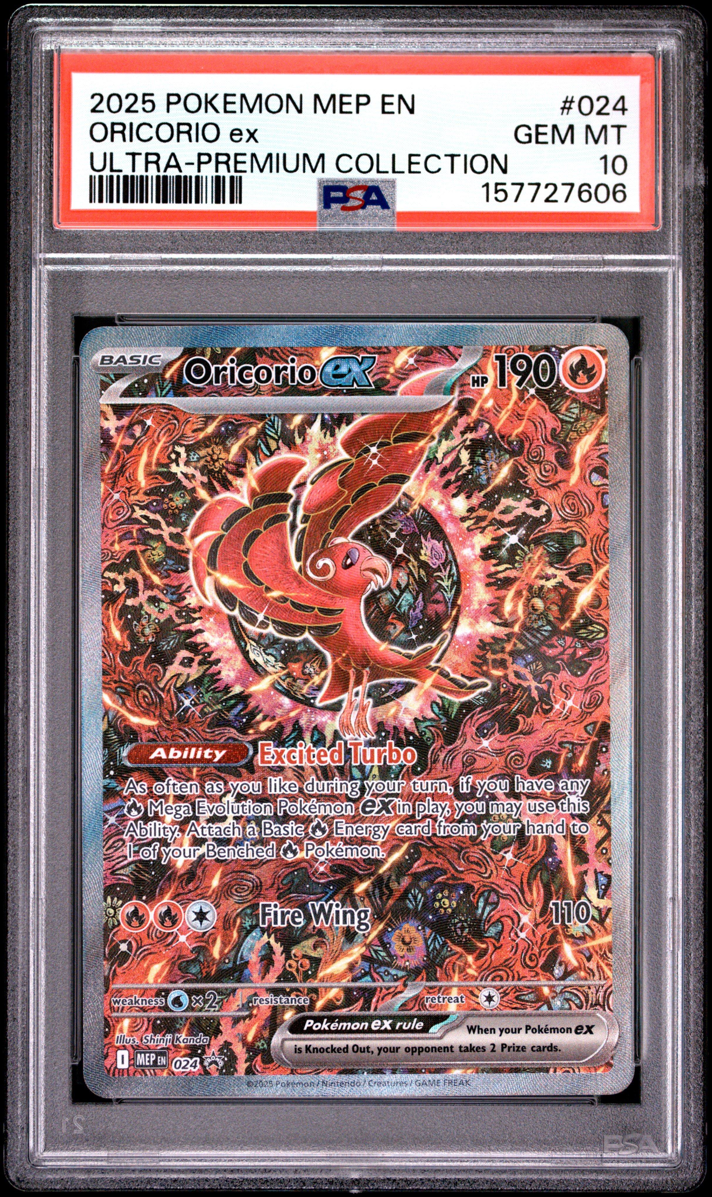 2025 Pokemon Mep En-me Black Star Promo 024 Oricorio Ex Mega