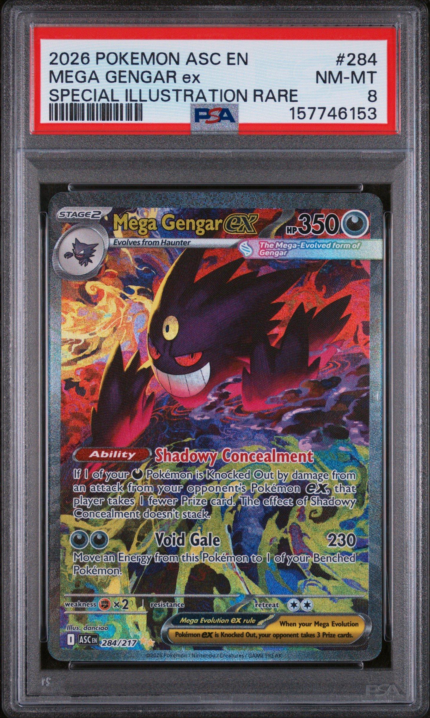 2026 Pokemon Asc En-ascended Heroes 284 Mega Gengar Ex Special