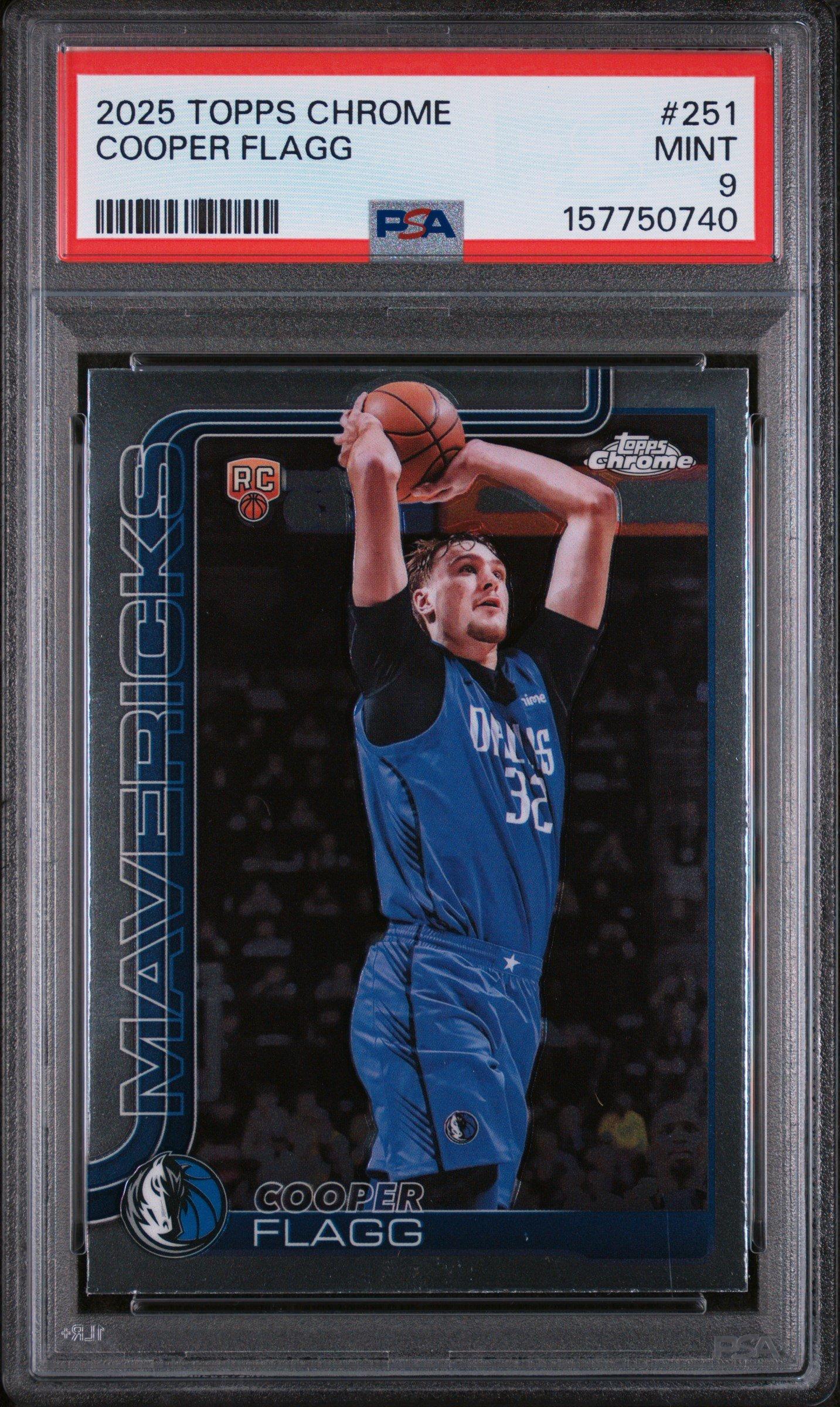 2025 Topps Chrome 251 Cooper Flagg PSA 9 Graded Card | GameStop