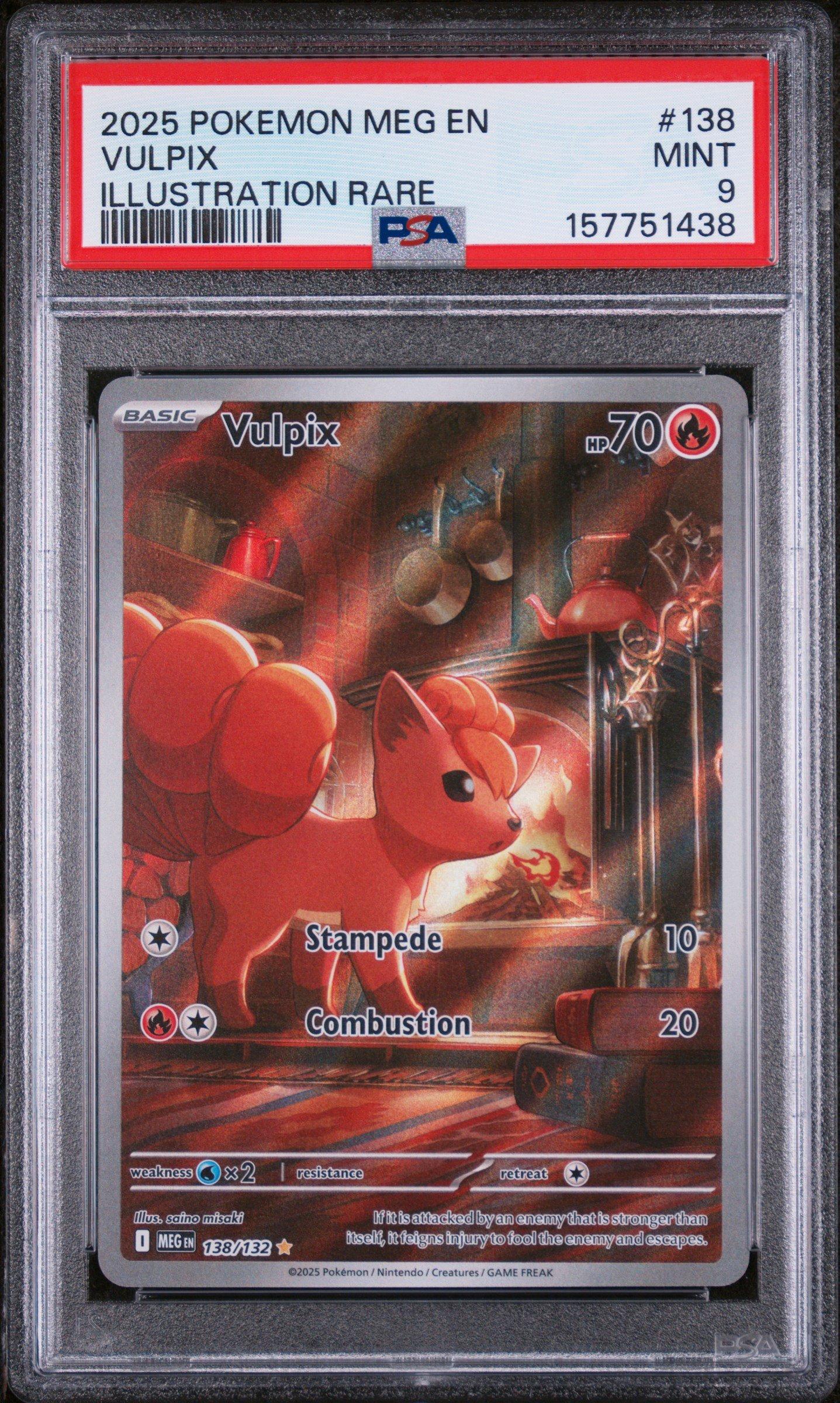 2025 Pokemon Meg En-mega Evolution 138 Vulpix Illustration Rare