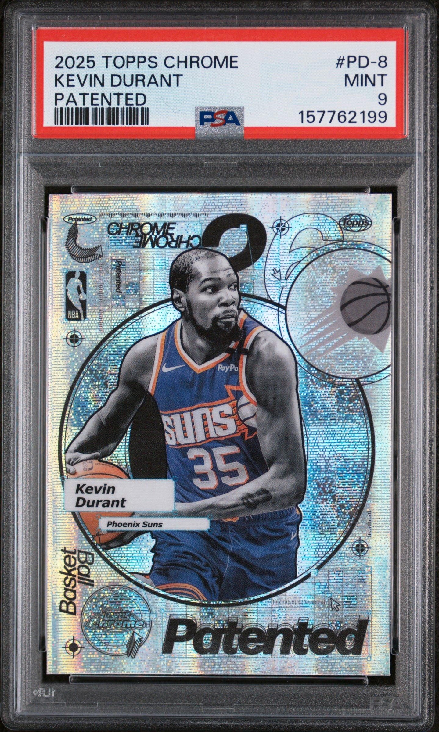 2025 Topps Chrome Patented Pd-8 Kevin Durant PSA 9 Graded Card