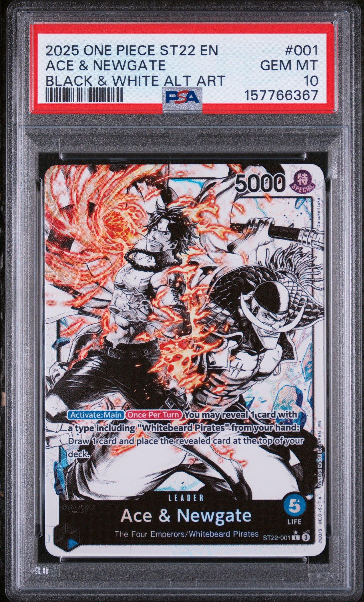 2025 One Piece Starter Deck St22-ace & Newgate 001 Ace & Newgate