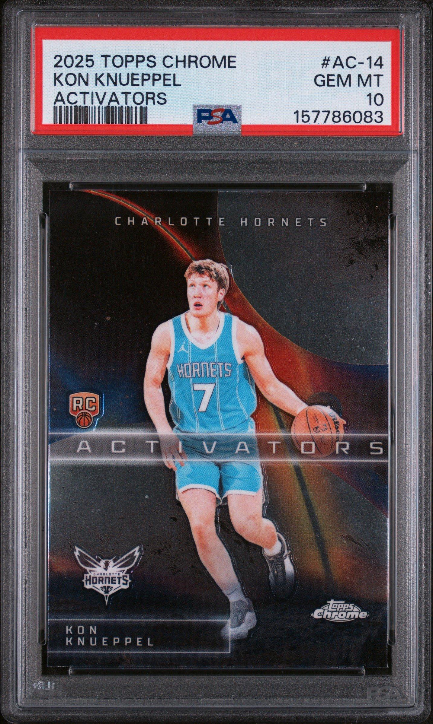 2025 Topps Chrome Activators Ac-14 Kon Knueppel PSA 10 Graded Card 