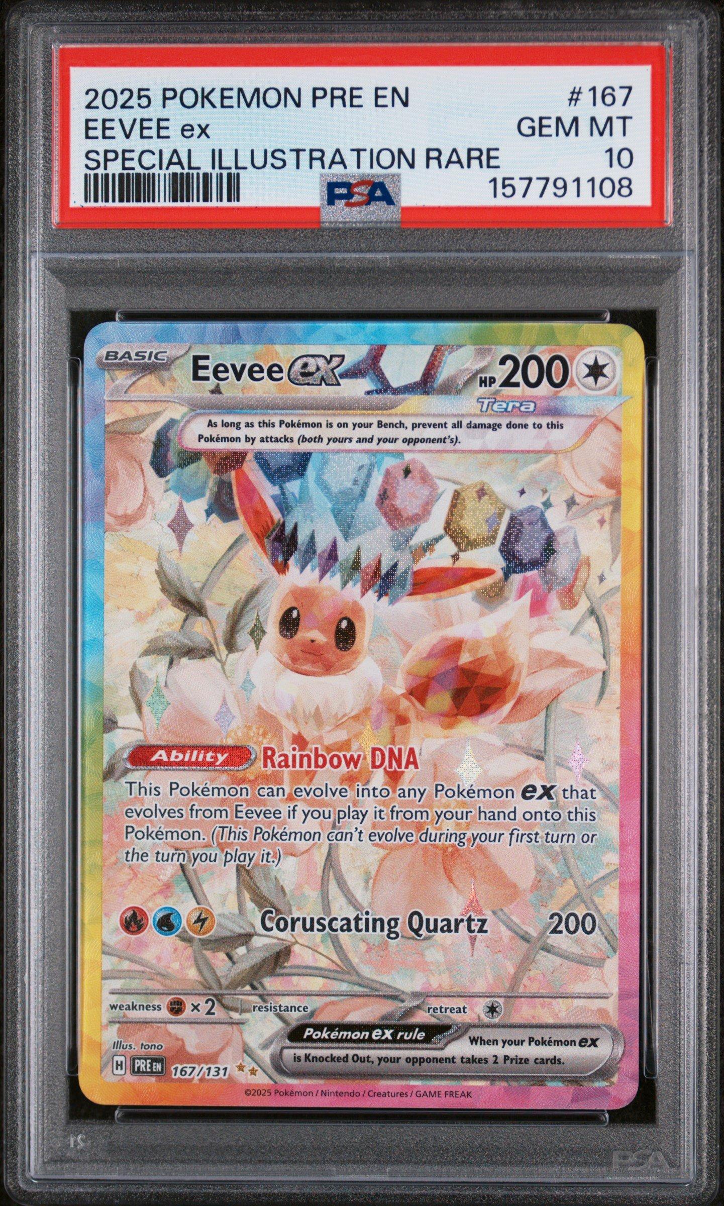 【PSA10】EEVEE PROMO Prismatic Evolutions 2025 Pokemon Pre En-prismatic Evolutions 167 Eevee Ex Special