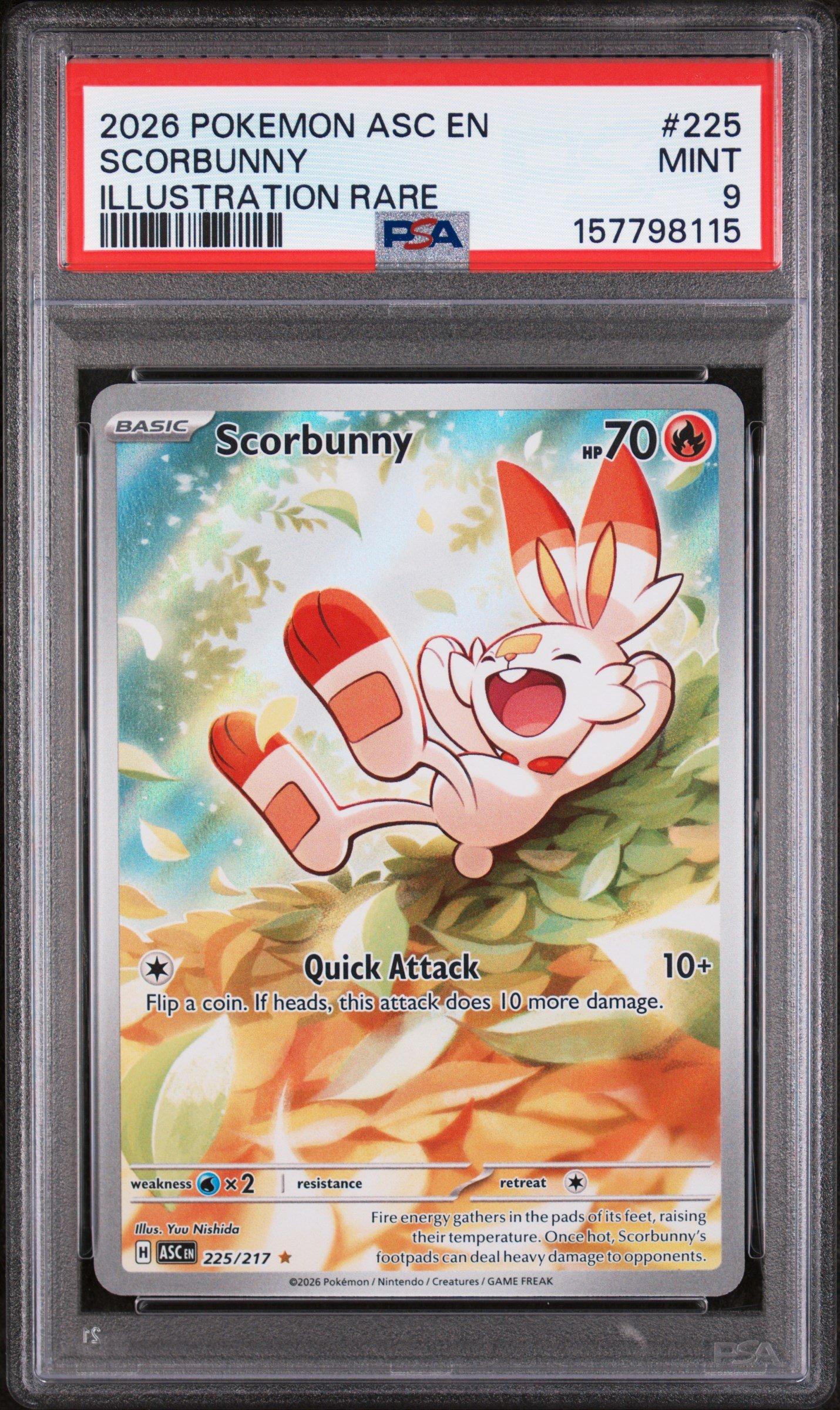 メガクリーブイex #112 スペシャルアートレア 2026 Pokemon Asc En-ascended Heroes 225 Scorbunny Illustration
