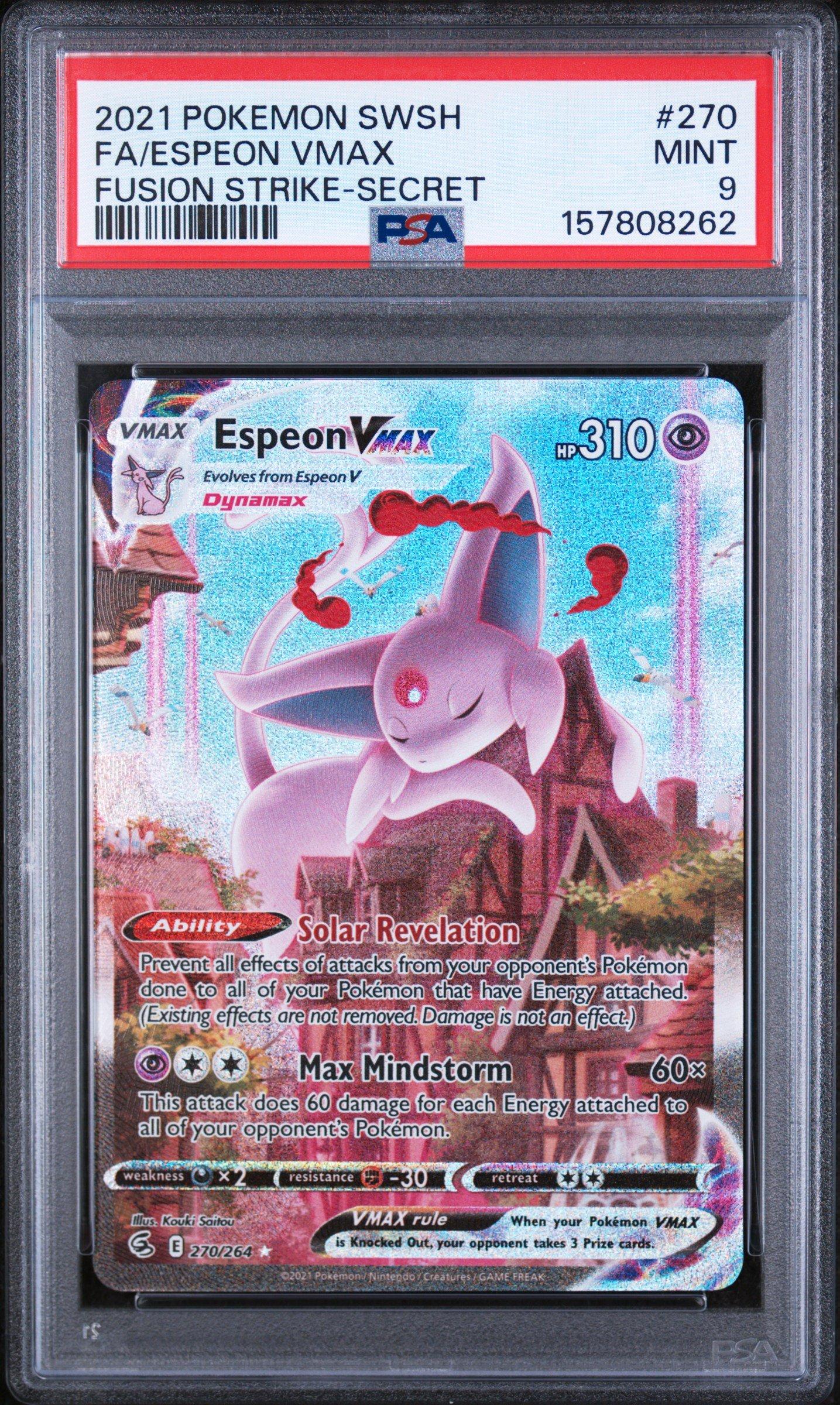 espeon vmax pokemon card 2021 Pokemon Sword & Shield Evolving Skies Full Art Espeon VMAX #65 PSA 10  GEM MINT