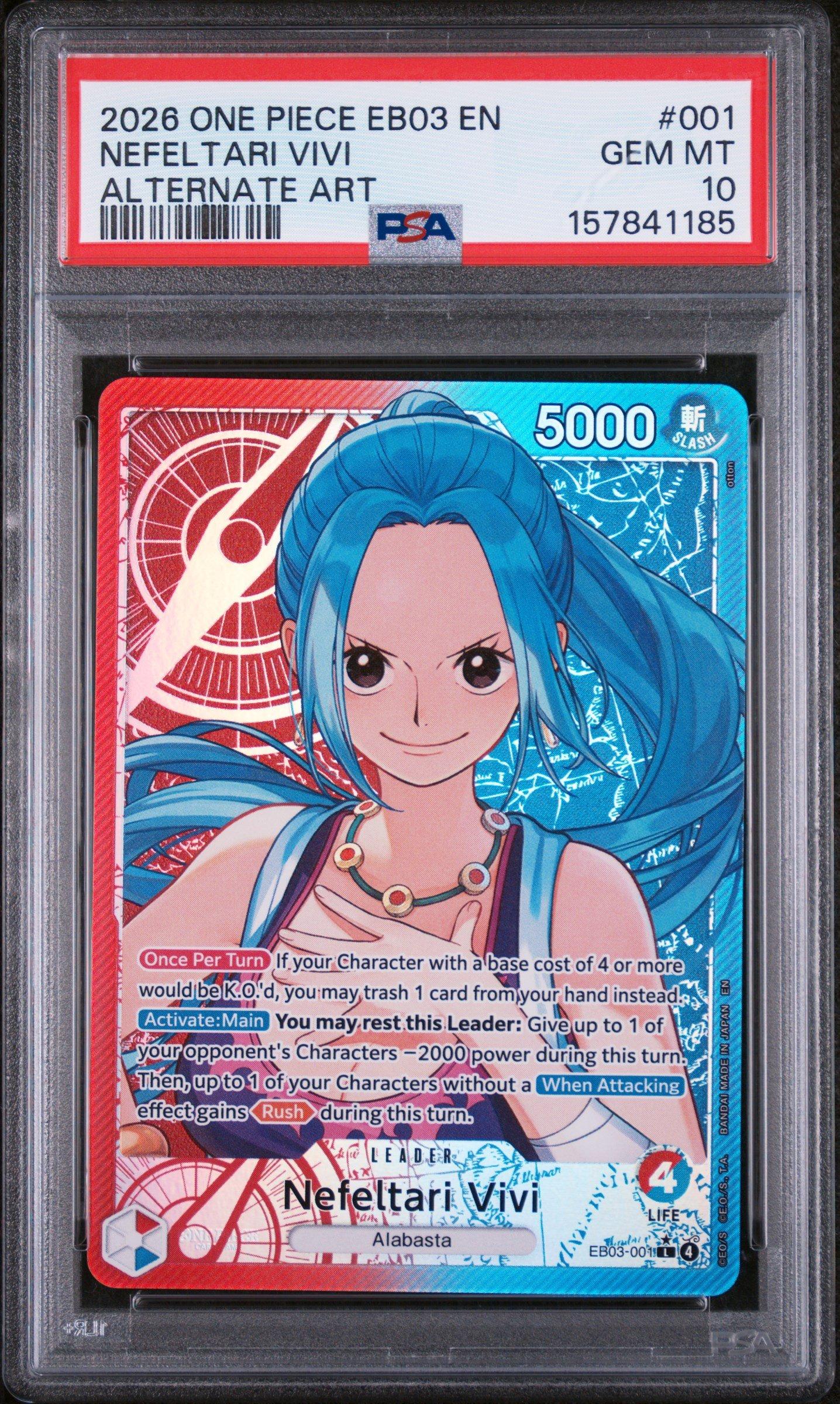 ネフェルタリ・ビビ EB03-001 PSA10 2026 One Piece Eb03-extra Booster -one Piece Heroines Edition- 001