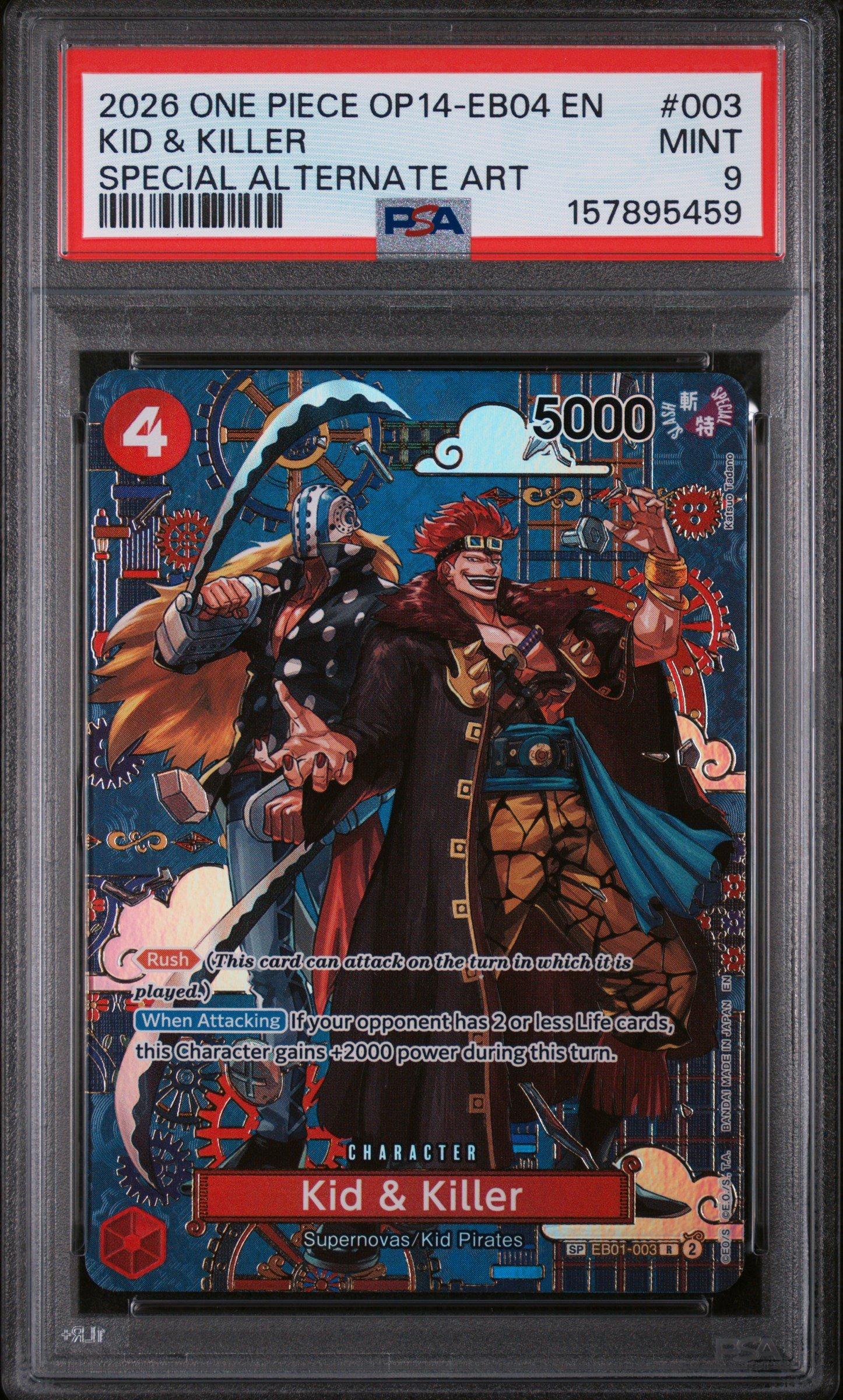 2026 One Piece Op14-eb04-the Azure Sea's Seven 003 Kid & Killer