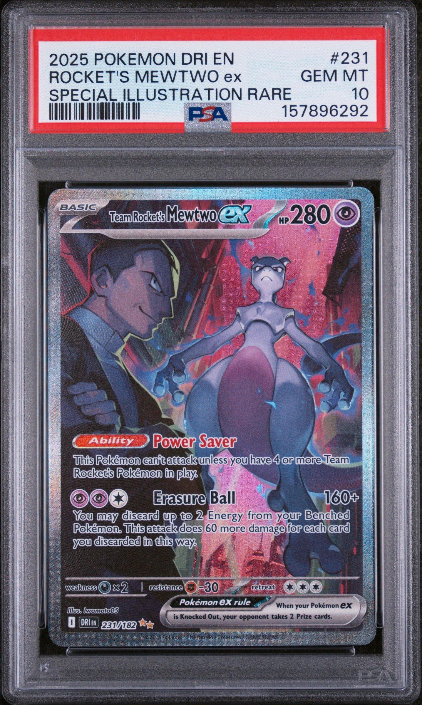 2025 Pokemon Dri En-destined Rivals 231 Team Rocket's Mewtwo Ex