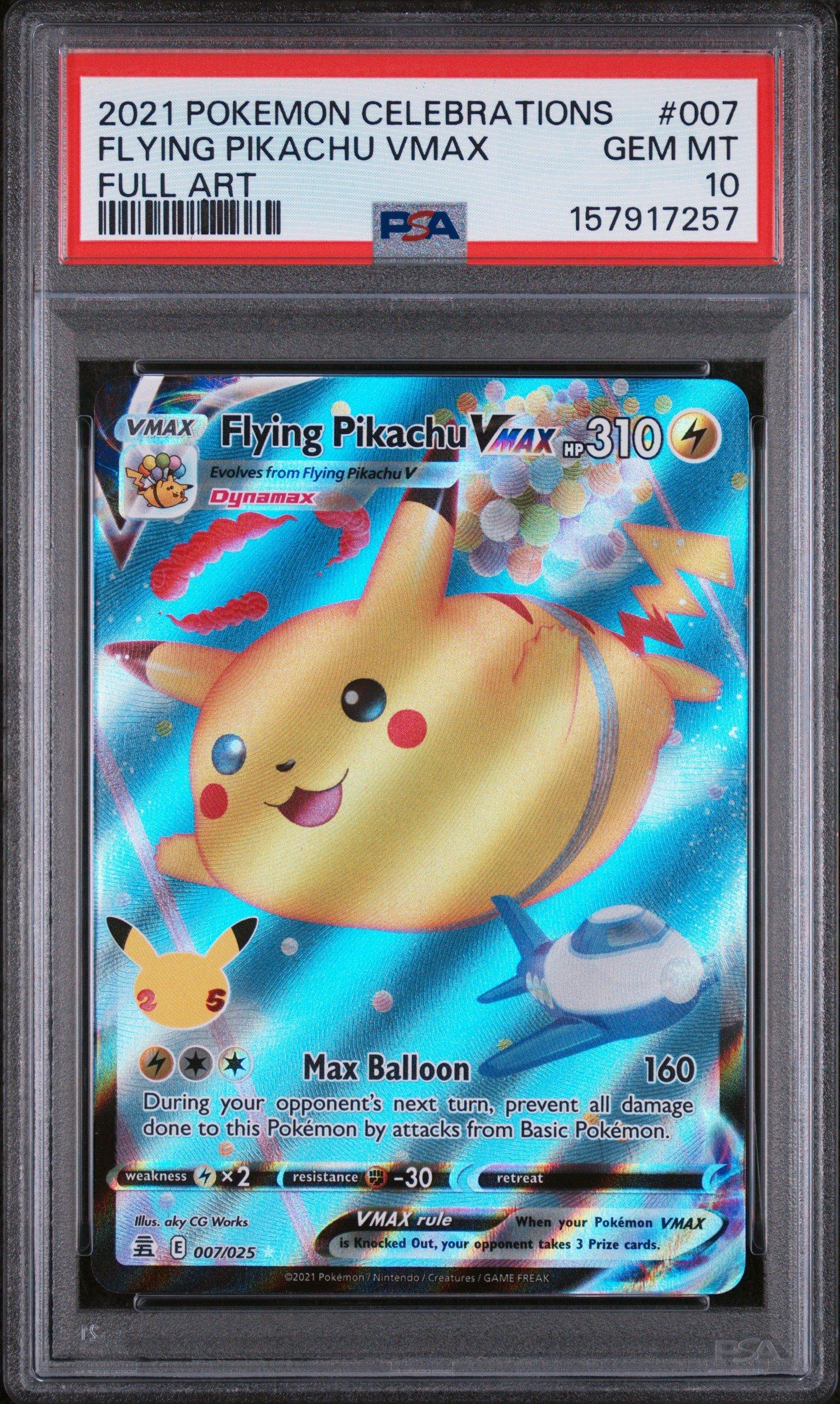 Flying Pikachu Vmax 007 PSA 10 Pokemon graded card
