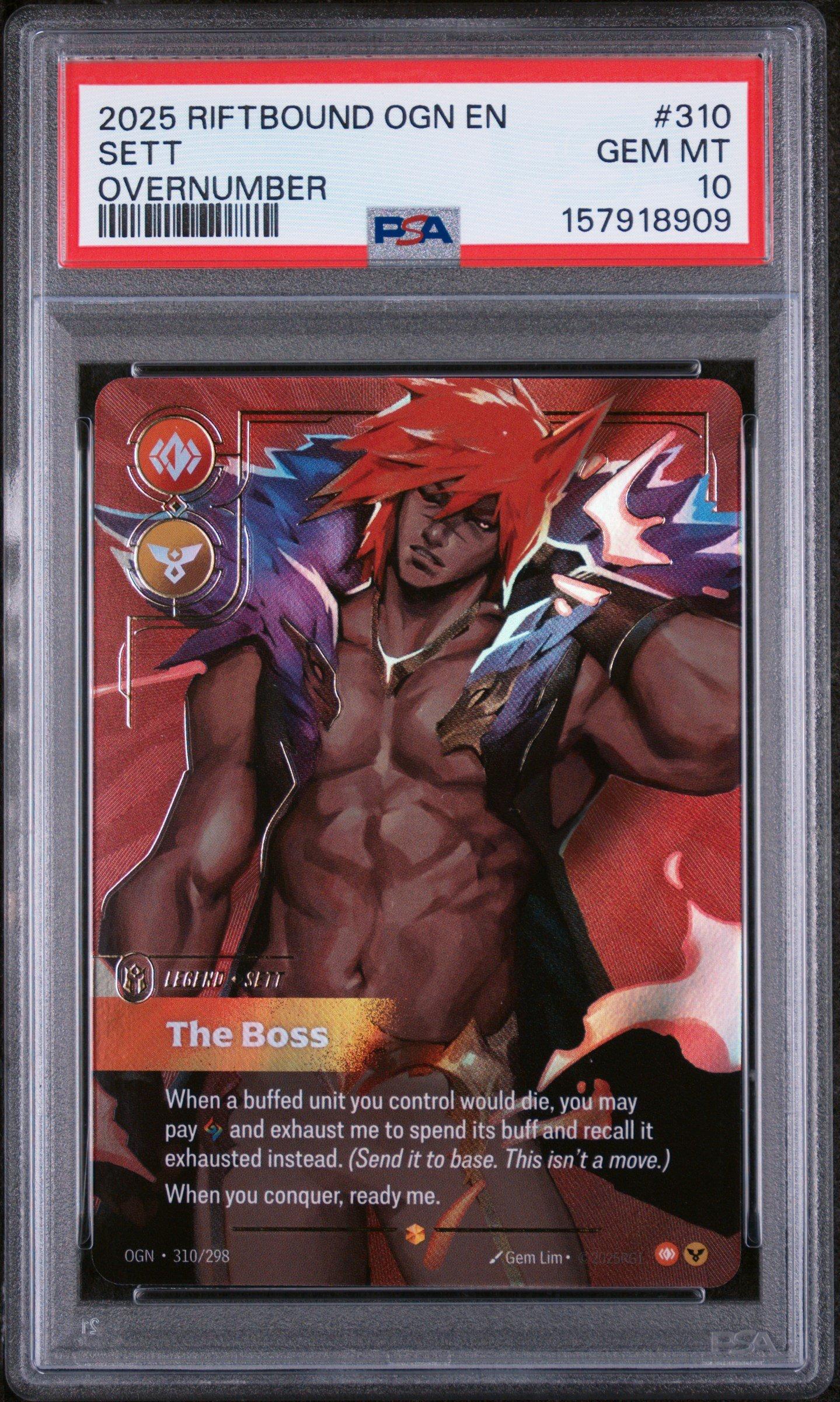 2025 Riftbound: League Of Legends Ogn-origins 310 Sett - The Boss