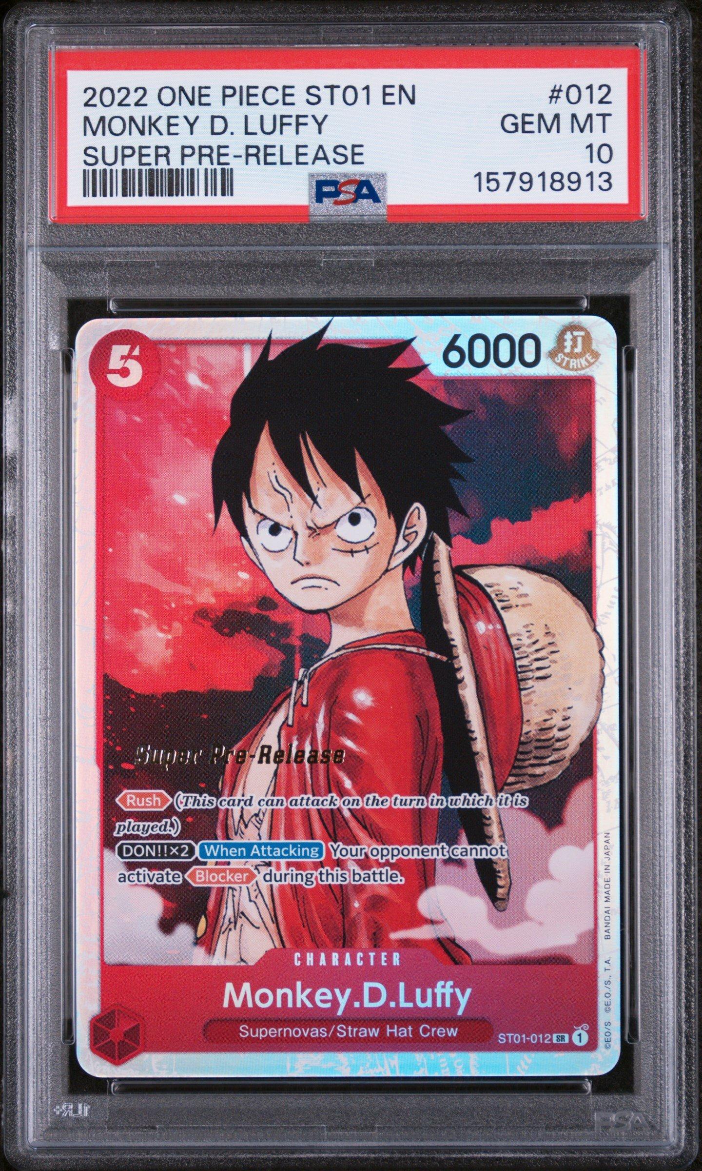2022 One Piece Starter Deck St01-straw Hat Crew 012 Monkey D