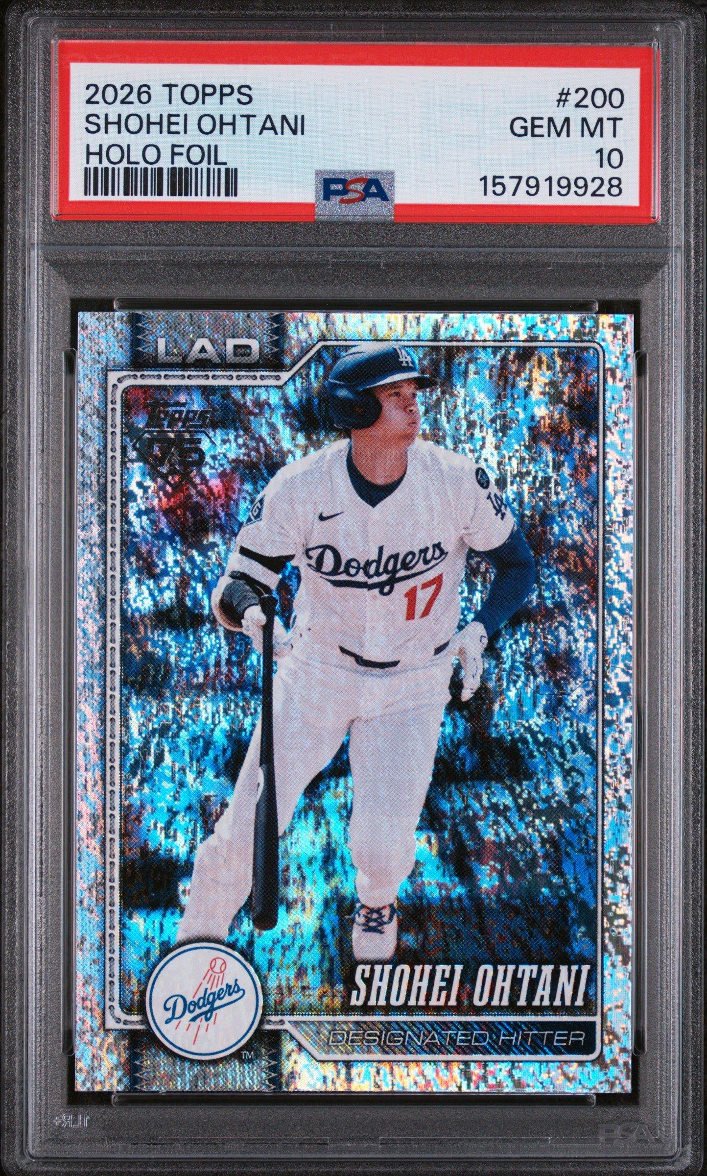 shohei ohtani graded rookie card PSA 10 Baseball Mystery Pack This card has been slabbed and authenticated by PSA grading services 2026 Topps 200 Shohei Ohtani