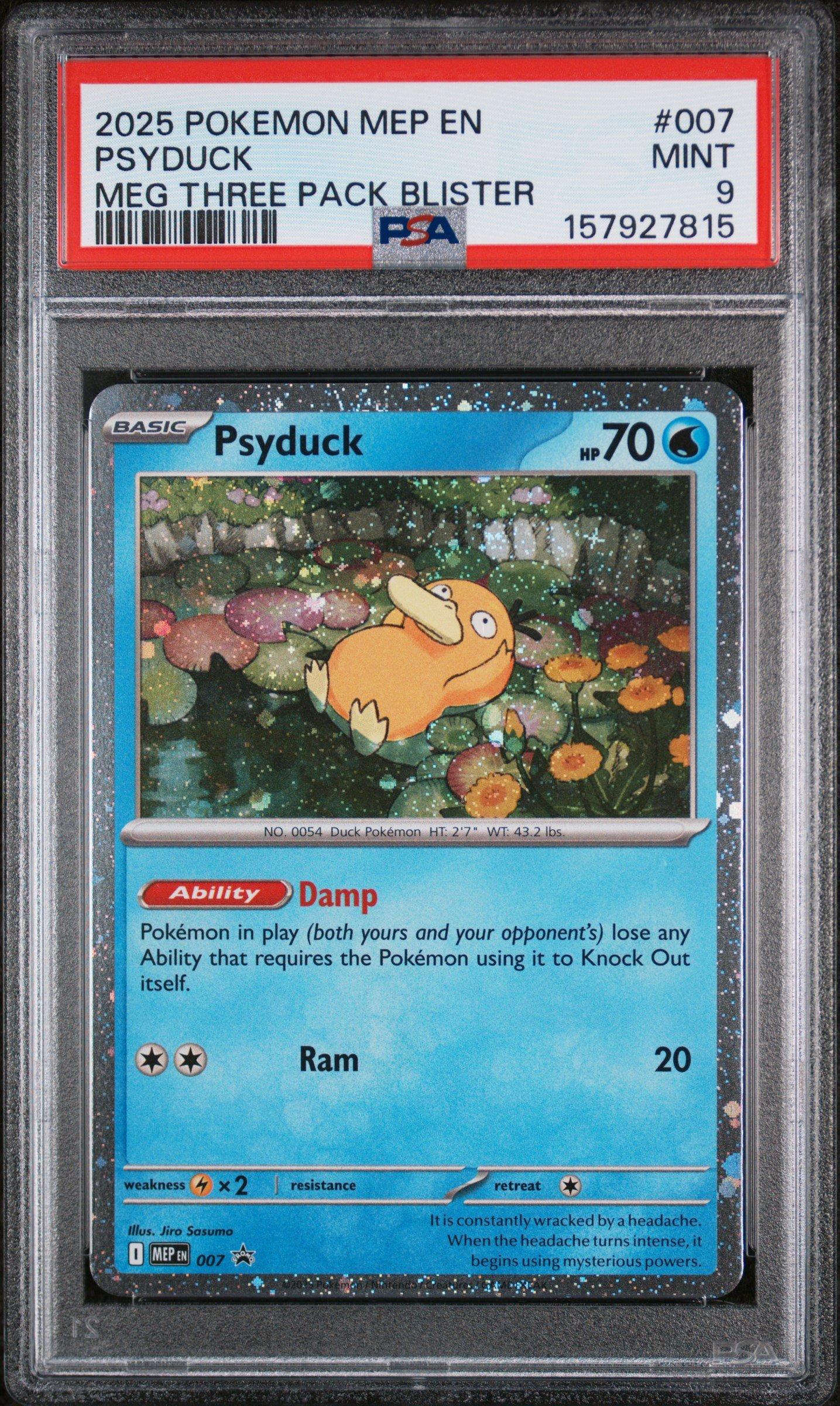 2025 Pokemon Mep En-me Black Star Promo 007 Psyduck Mega Evolution