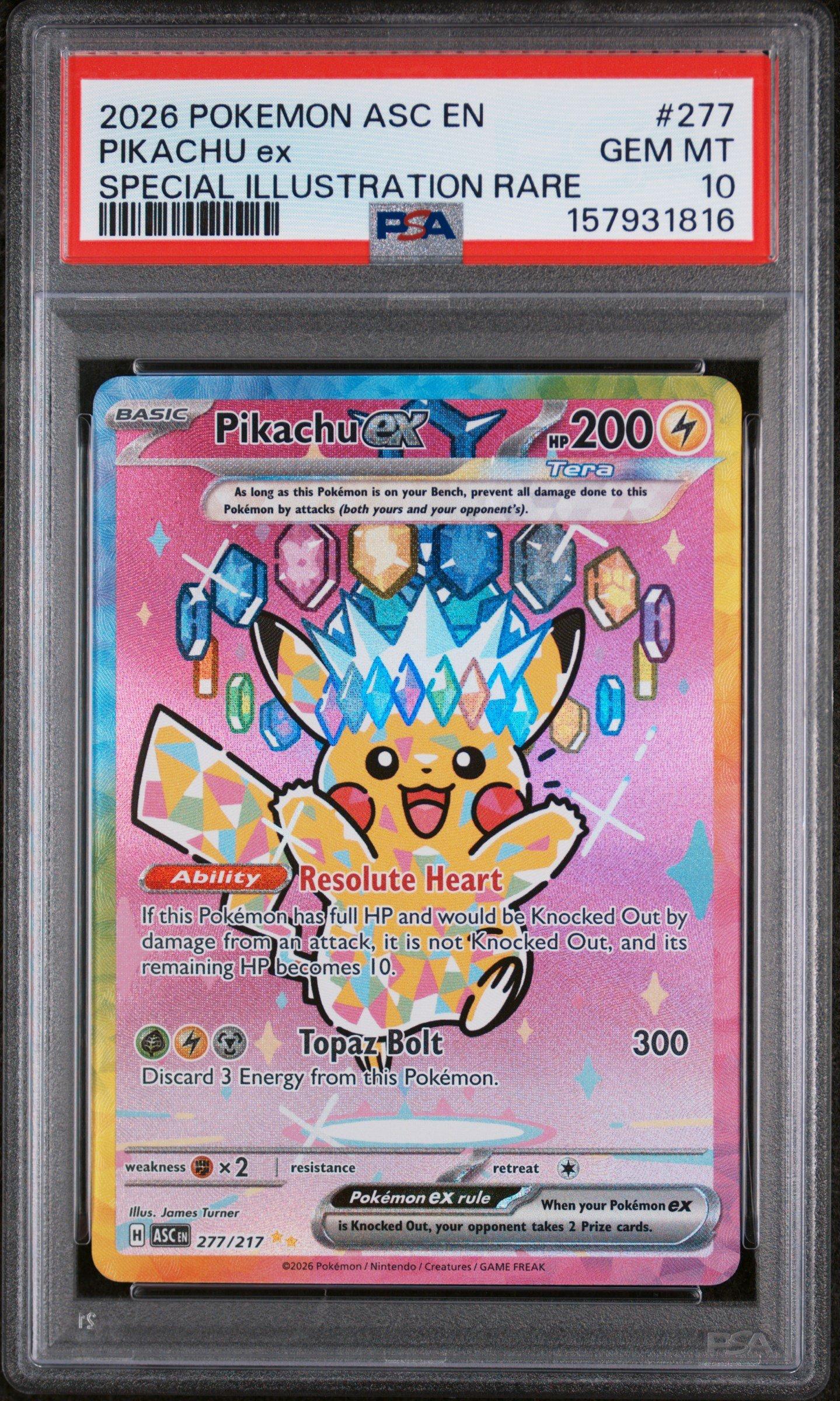2026 Pokemon Asc En-ascended Heroes 277 Pikachu Ex Special