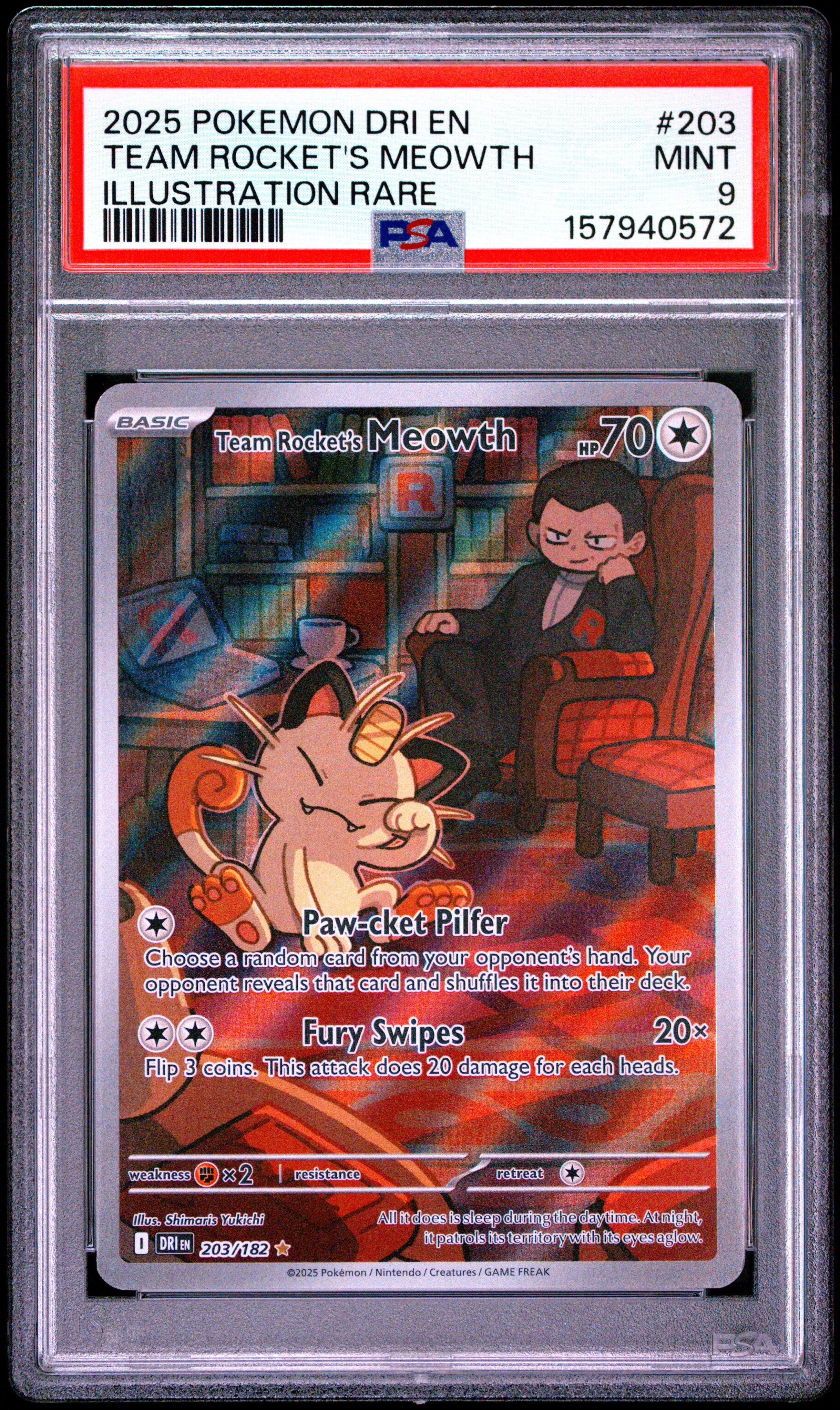 2025 Pokemon Dri En-destined Rivals 203 Team Rocket's Meowth