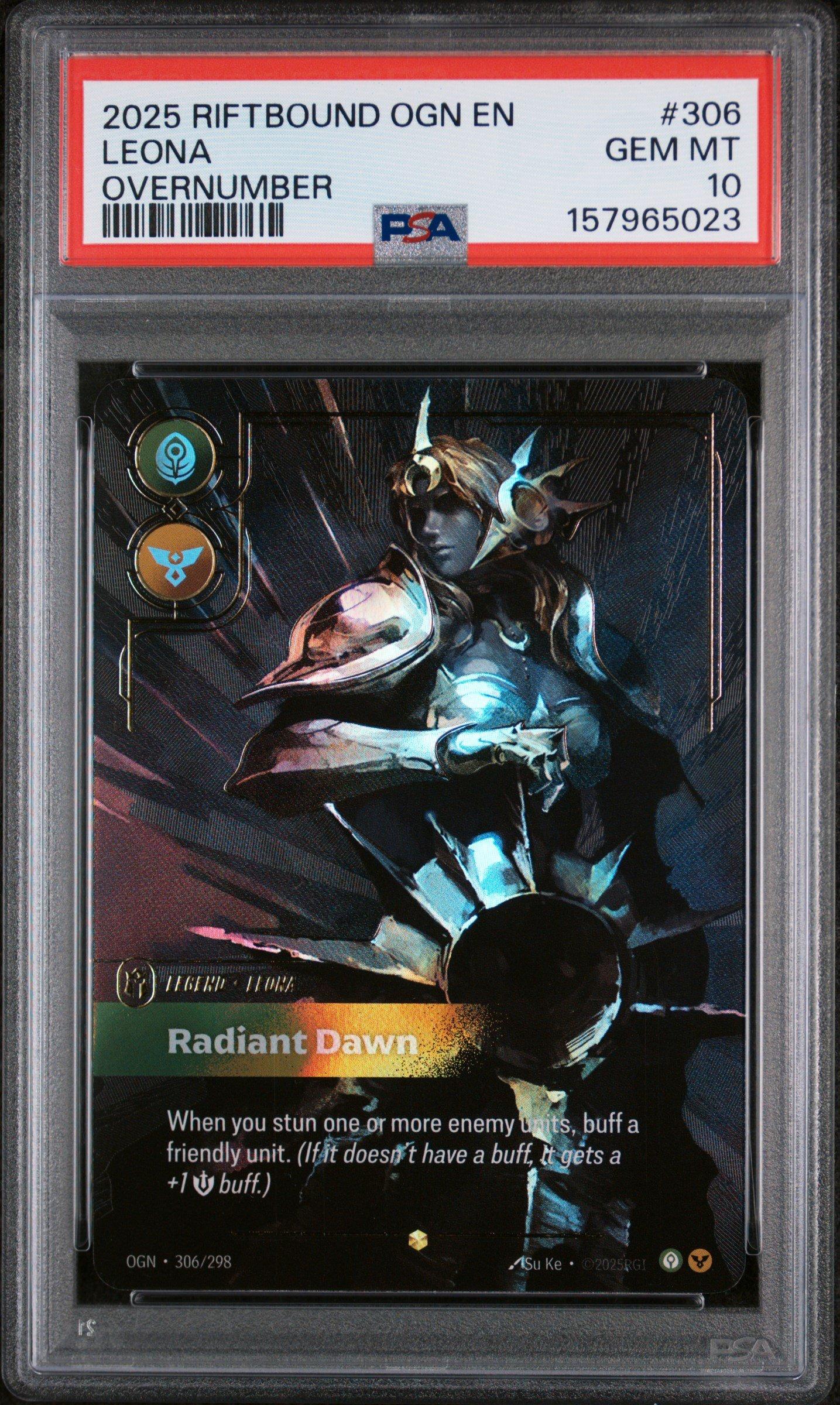 2025 Riftbound: League Of Legends Ogn-origins 306 Leona - Radiant