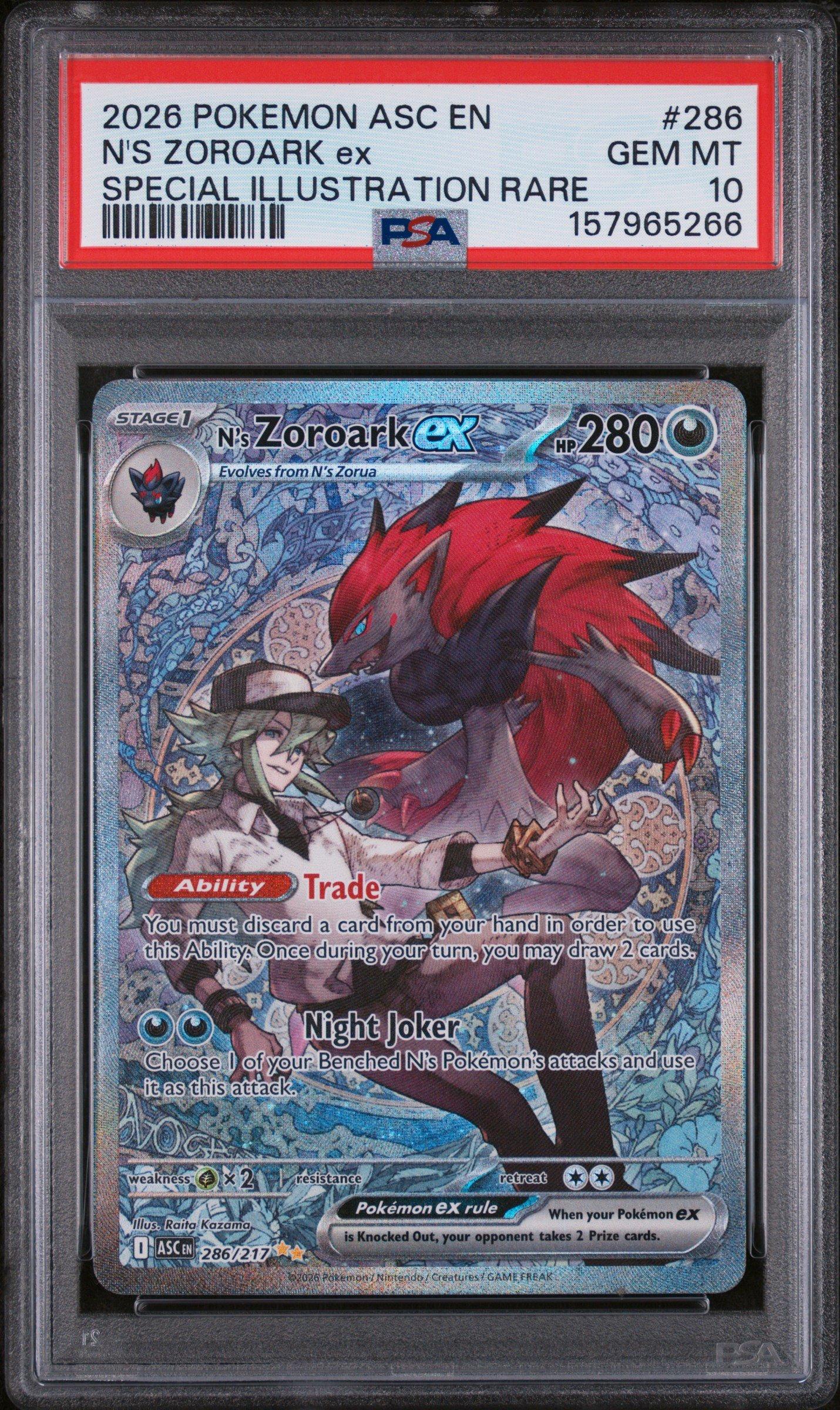 2026 Pokemon Asc En-ascended Heroes 286 N's Zoroark Ex Special