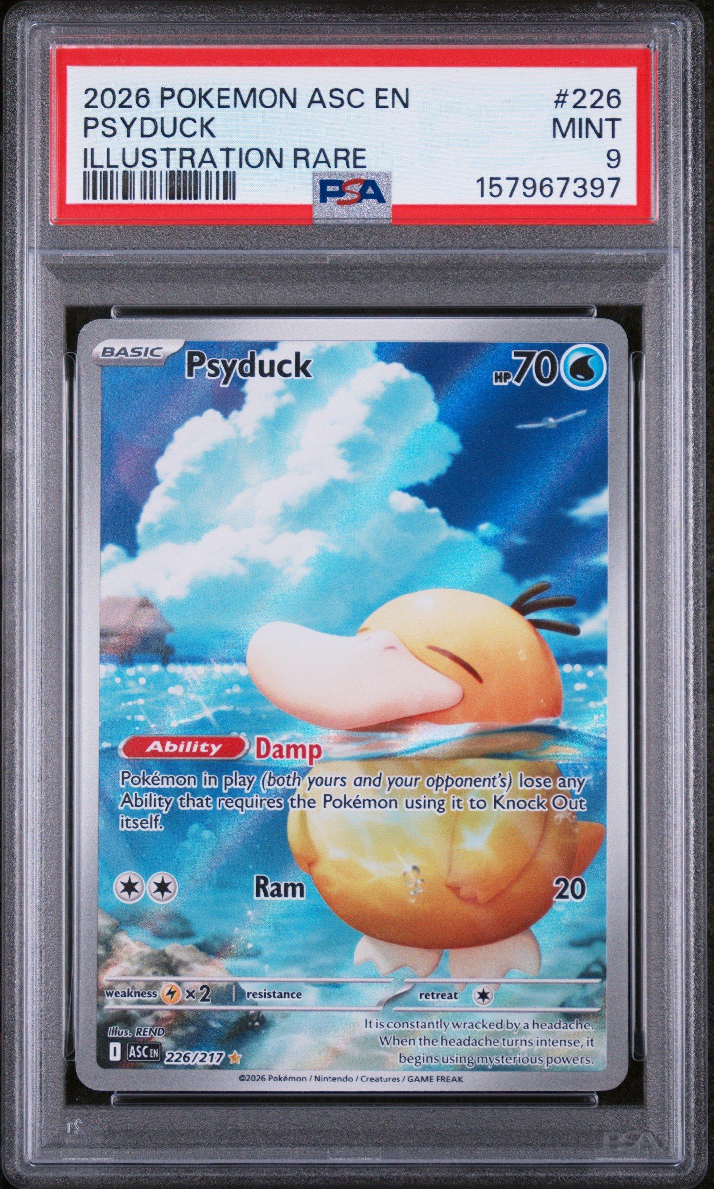 2026 Pokemon Asc En-ascended Heroes 226 Psyduck Illustration Rare
